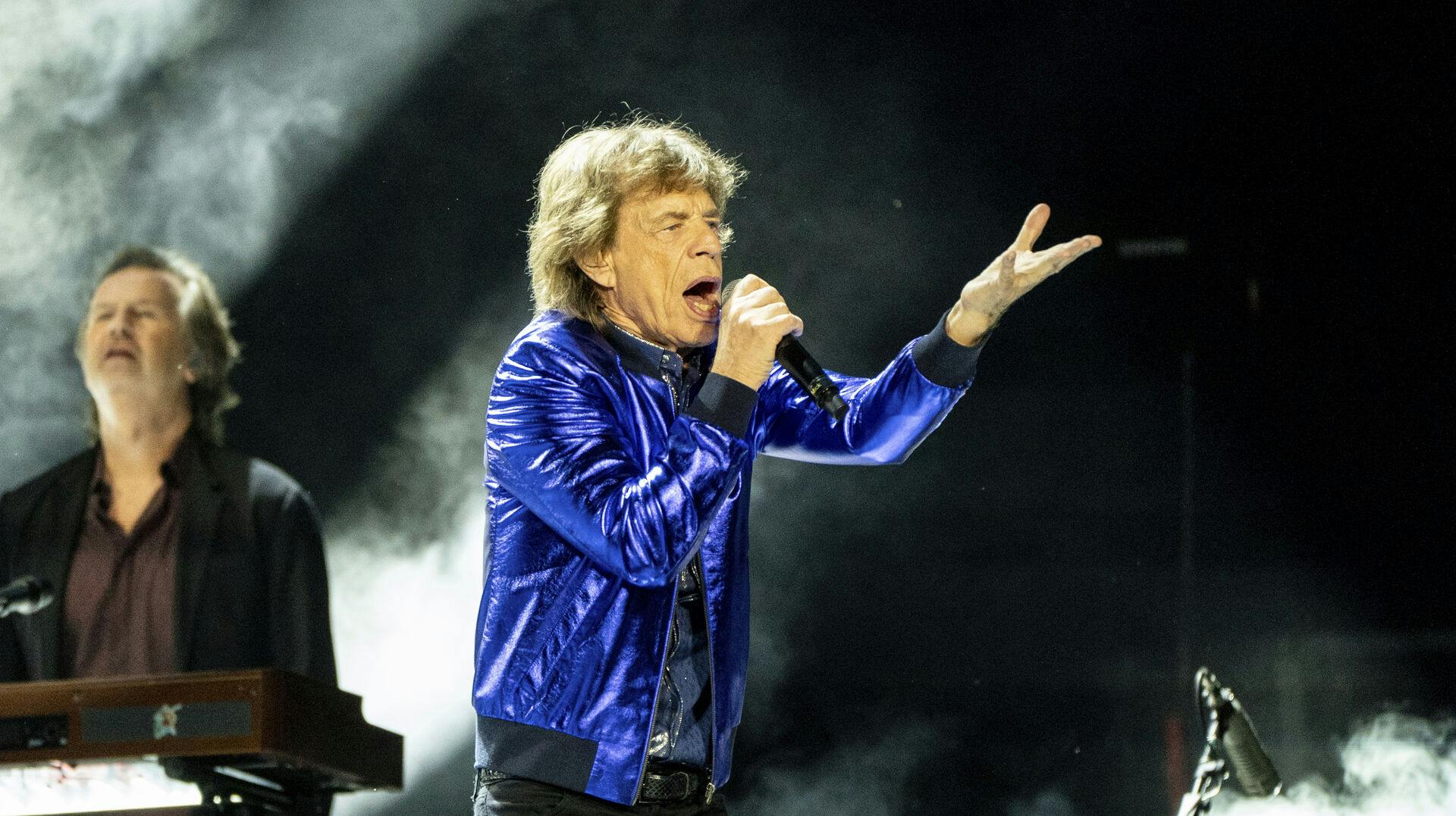 Mick Jagger of The Rolling Stones performs during their "Hackney Diamonds" tour stop at Thunder Ridge Nature Arena on Sunday, July 21, 2024, in Ridgedale, Mo. (Photo by Amy Harris/Invision/AP)