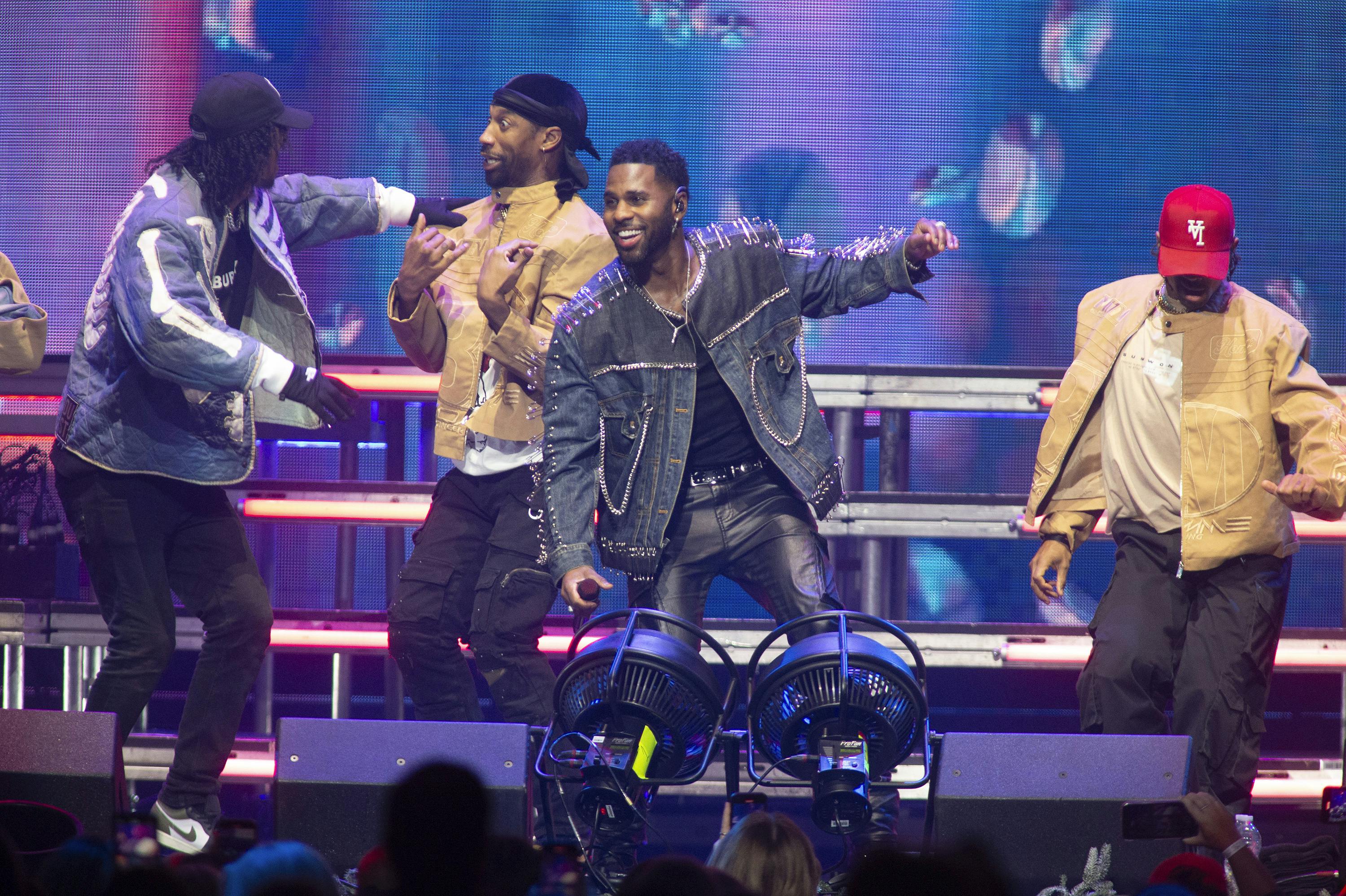 Jason Derulo performs at Q102's iHeartRadio Jingle Ball on Monday, Dec. 16, 2024, at the Wells Fargo Center in Philadelphia. (Photo by Owen Sweeney/Invision/AP)