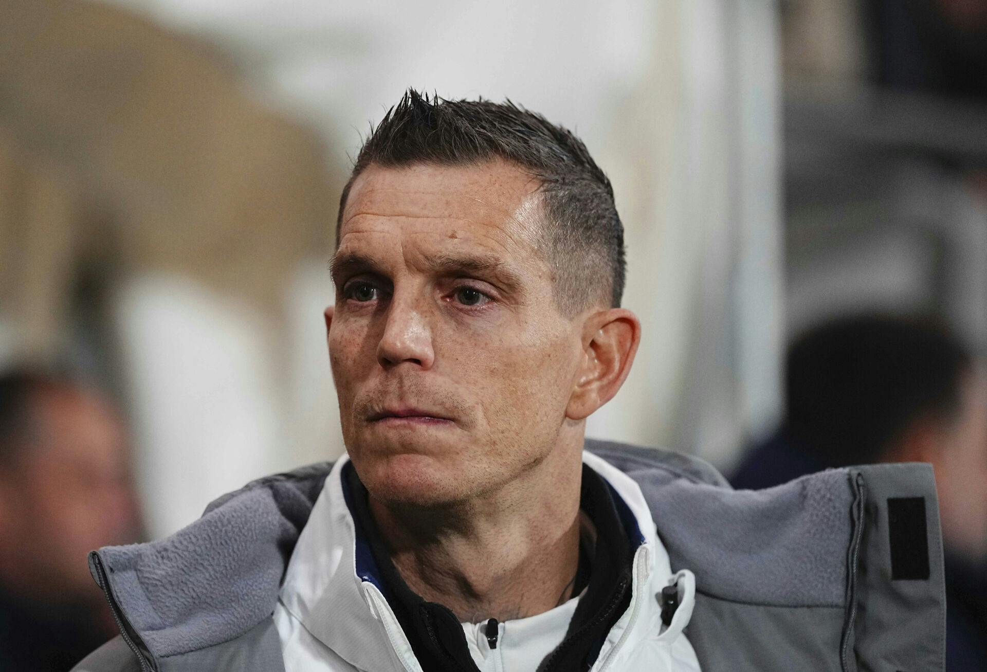 November 18 2024: Daniel Agger of Denmark looks on during a UEFA Nations League game, Serbia vs Denmark , at Dubocica Stadium, Leskovac, Serbiia. Ulrik Pedersen/CSM (Credit Image: © Ulrik Pedersen/Cal Sport Media) (Cal Sport Media via AP Images)