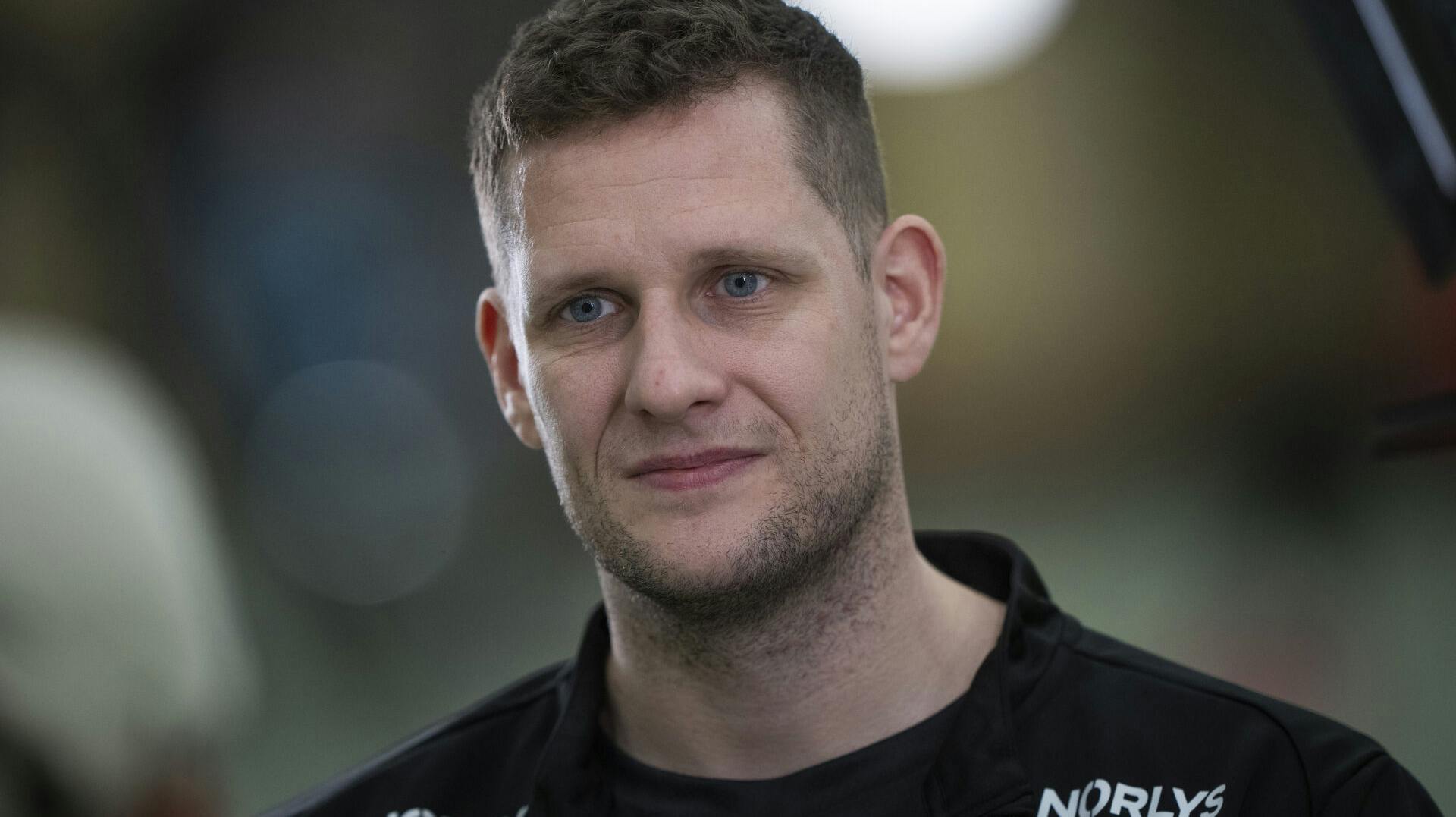 Målmand Kevin Kam Møller - De danske håndboldherrer holder pressemøde og træner i Nordvest Hallen i Herning onsdag den 15. januar 2025. (Foto: Bo Amstrup/Ritzau Scanpix)