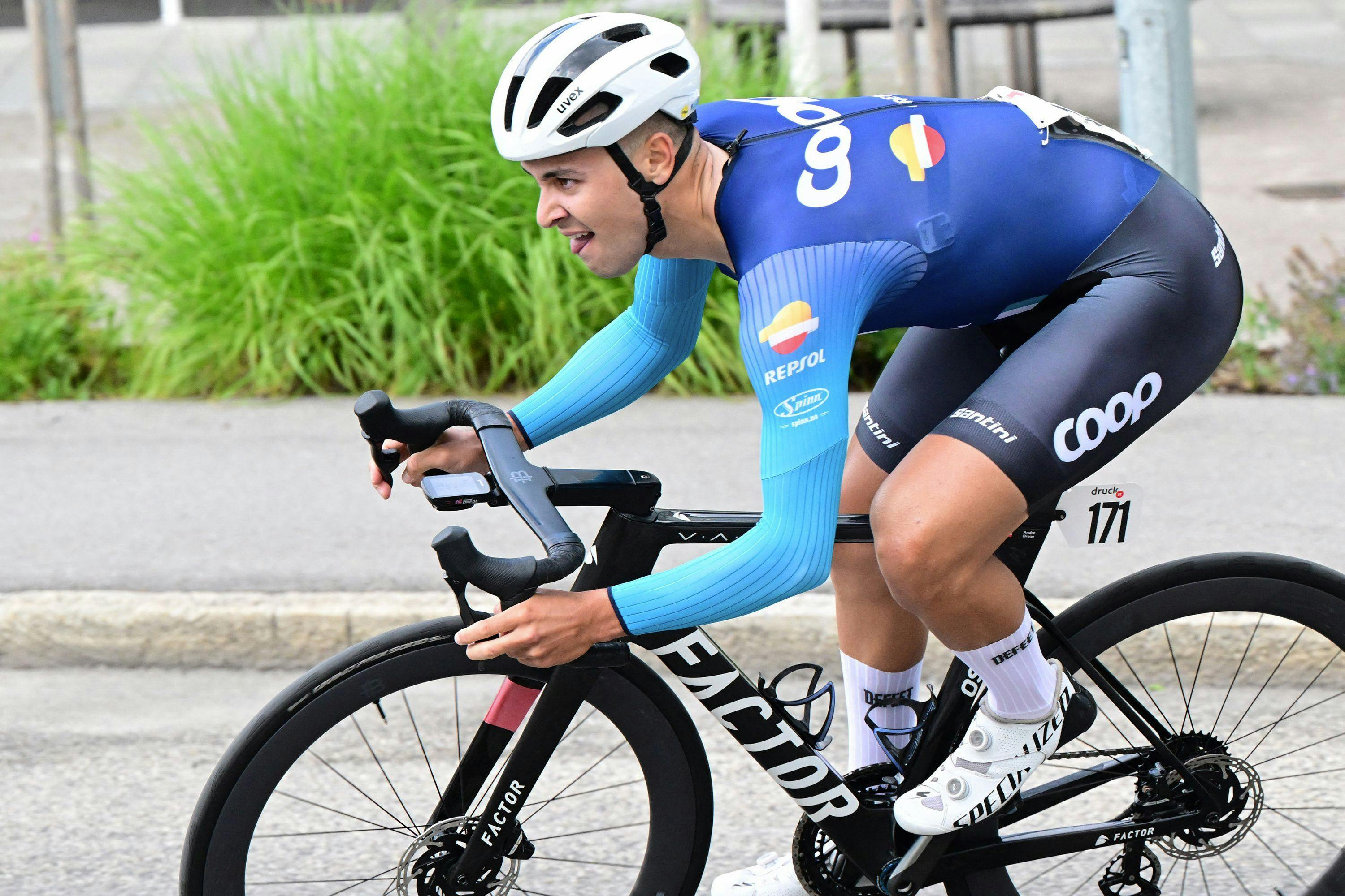 André Drege i Tour of Austria inden den forfærdelige ulykke.&nbsp;