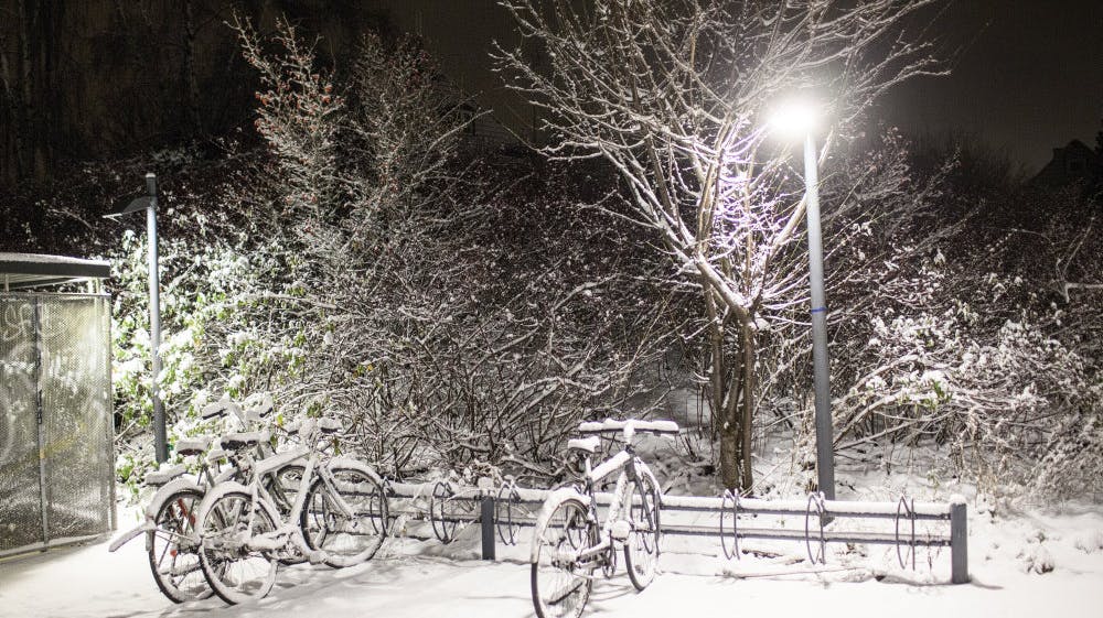 Der faldt i løbet af lørdagen sne flere steder i landet. De fleste steder blev dækket af et par centimeter, men blandt andet Nordjylland fik op mod fem centimeter. (Arkivfoto). 