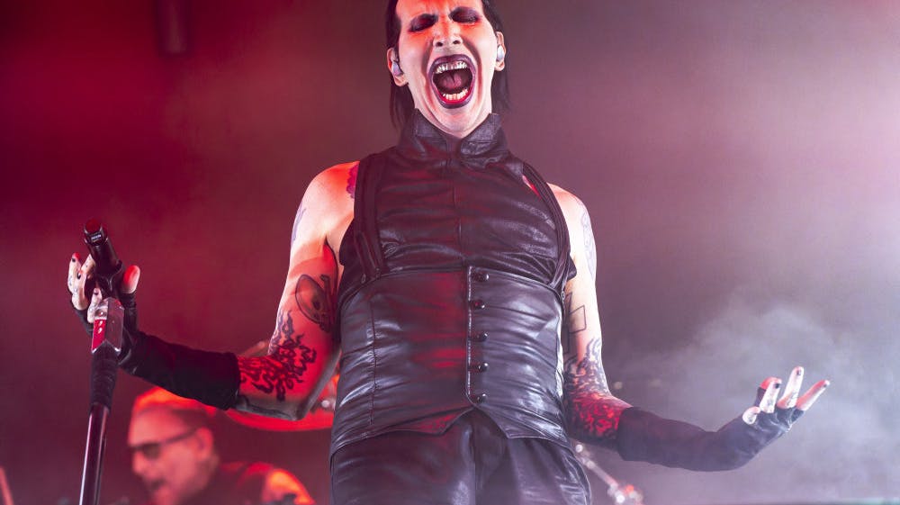 Marilyn Manson kommer ikke til at give koncert i København mandag aften. (Arkivfoto). 