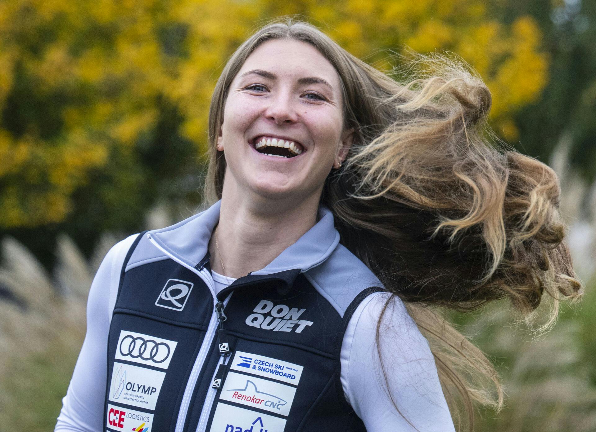 Czech skier Tereza Nova poses after a pre-season press conference, in Prague, Czech Republic, on October 30, 2024. Photo/Michaela Rihova (CTK via AP Images)