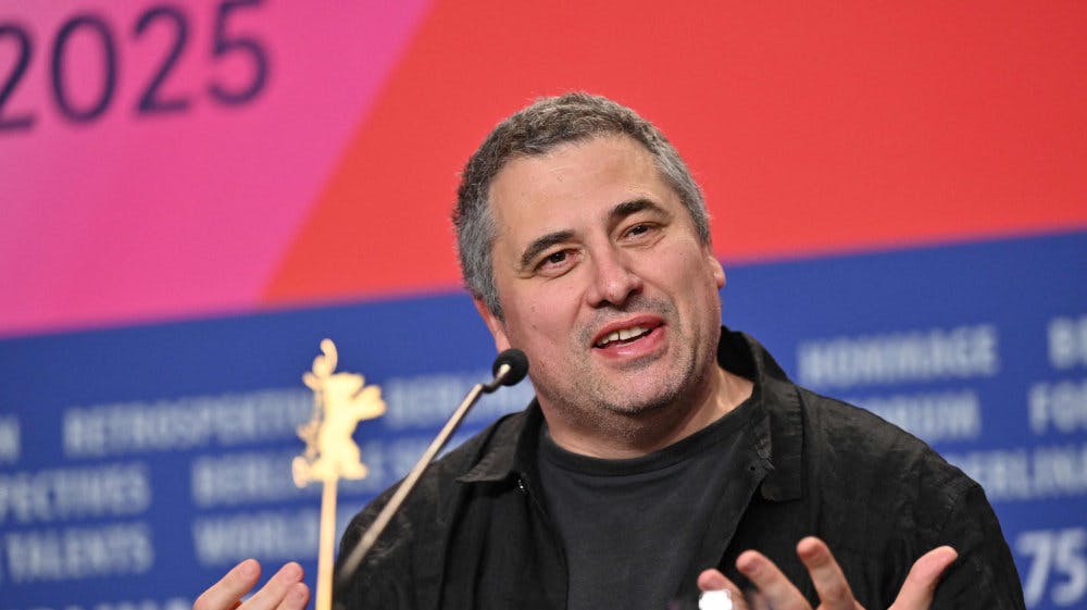 Den rumænske instruktør Radu Jude til filmfestival i Berlin. Hans nyeste film er optaget på blot ti dage på en iPhone. - Foto: Stefanie Loos/Ritzau Scanpix 