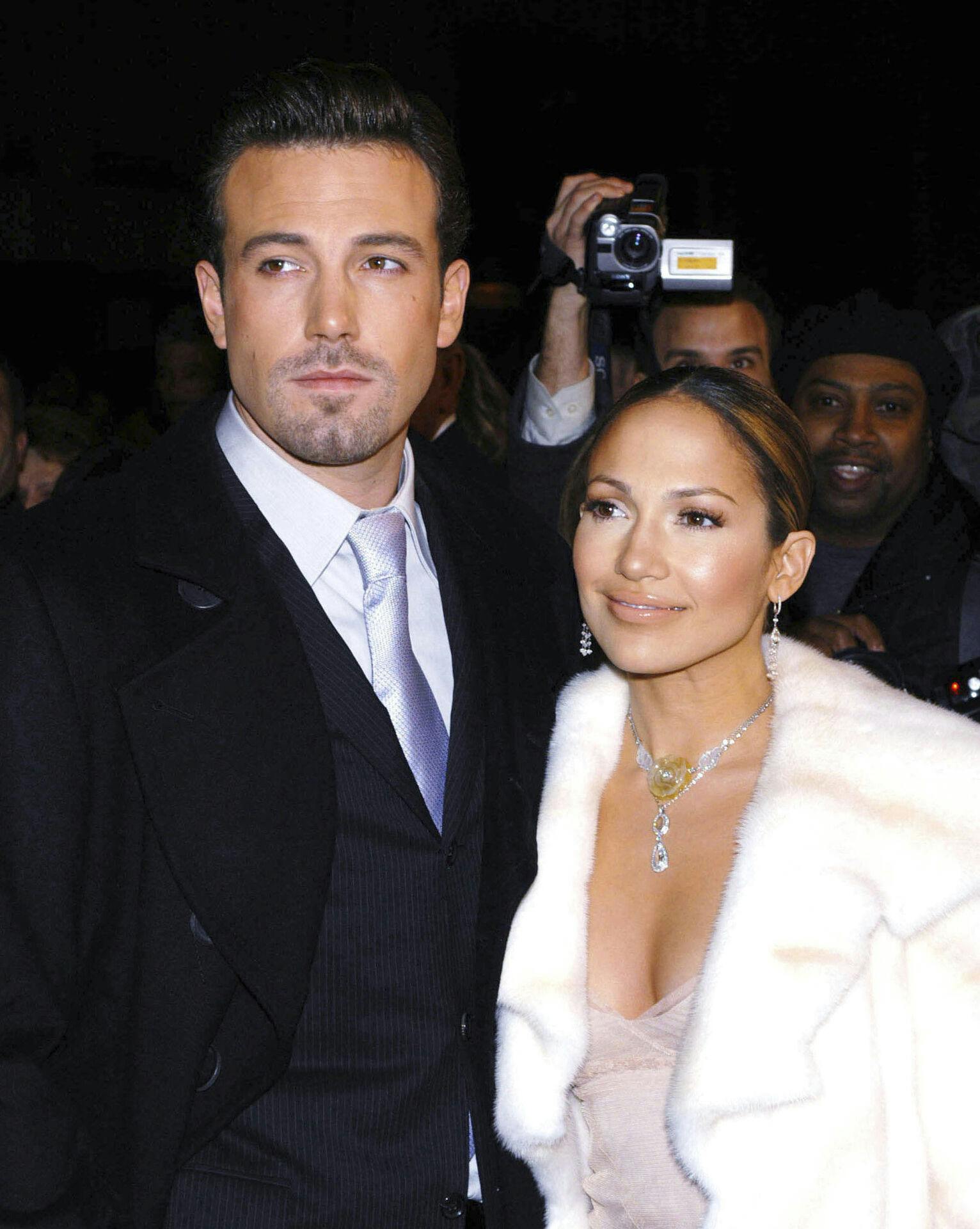 Jennifer Lopez og Ben Affleck til premieren på "Maid In Manhatten" den 8. december 2002. 