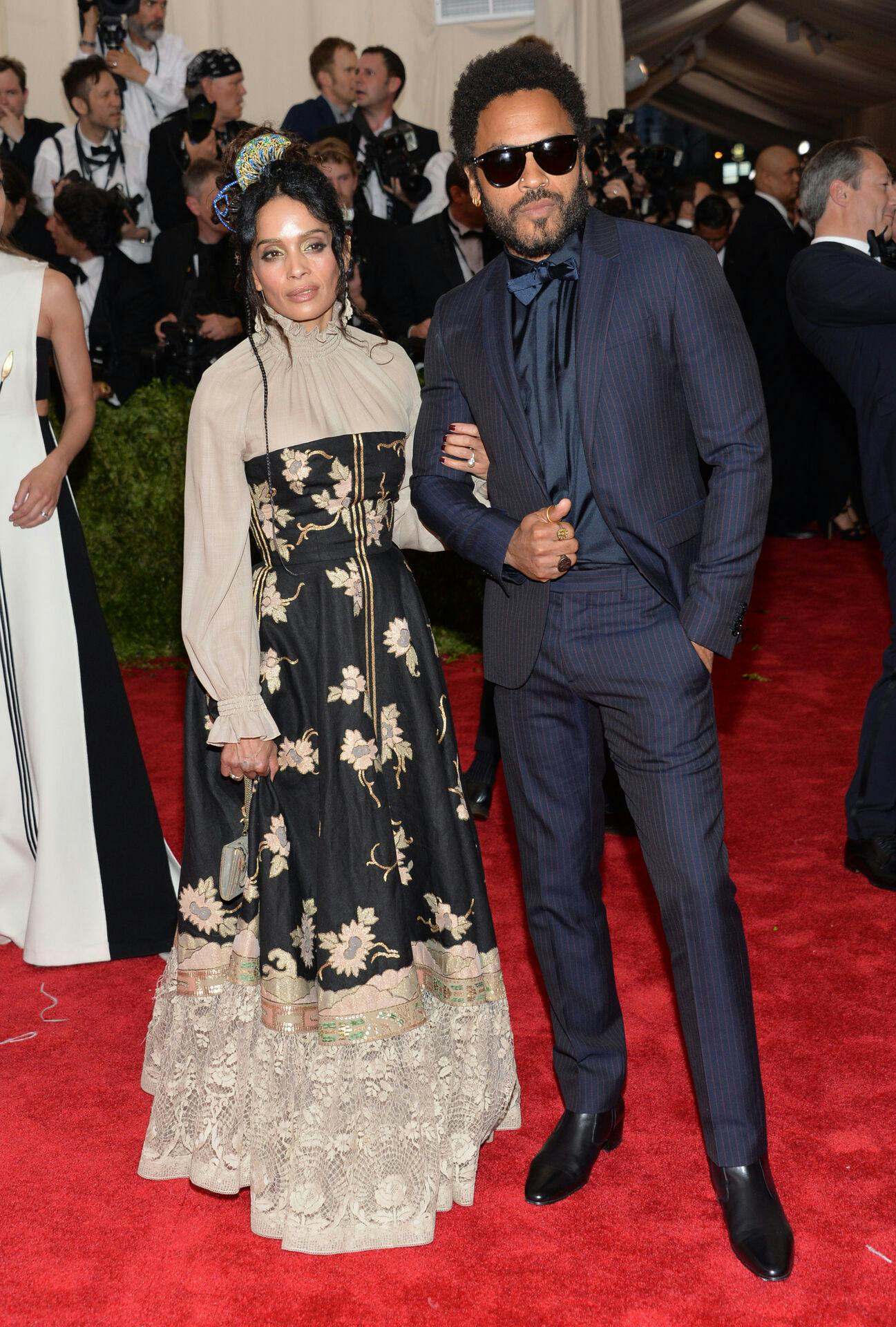 Selvom Kravitz og Lisa Bonet gik fra hinanden i 1993, har de formået at bevare et venskab. Her sammen til Met Gala i 2015.