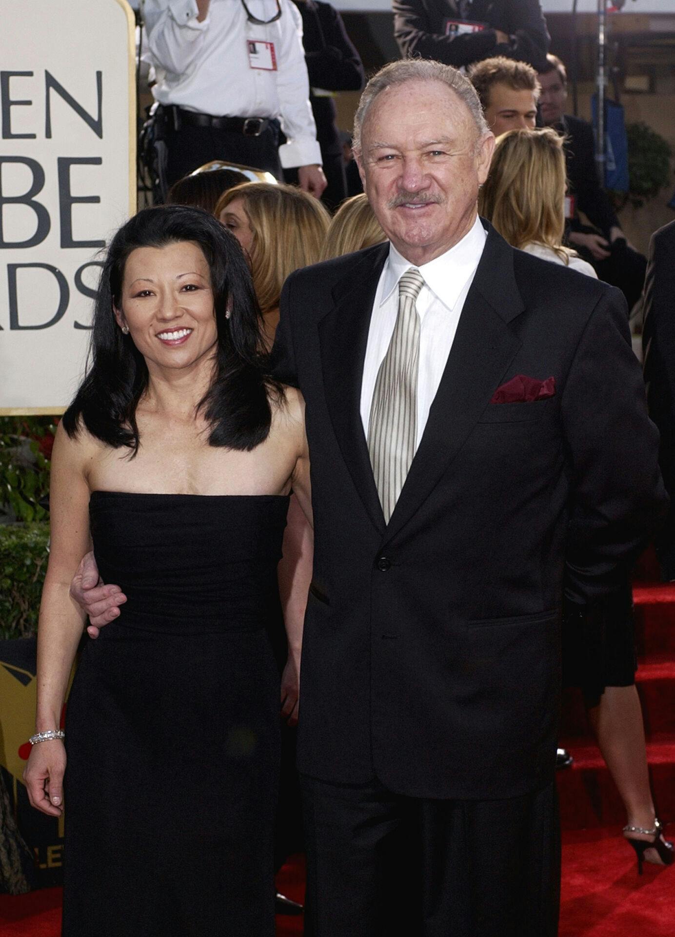 Gene Hackman og Betsy Arakawa til Golden Globe-uddelingen i 2003.