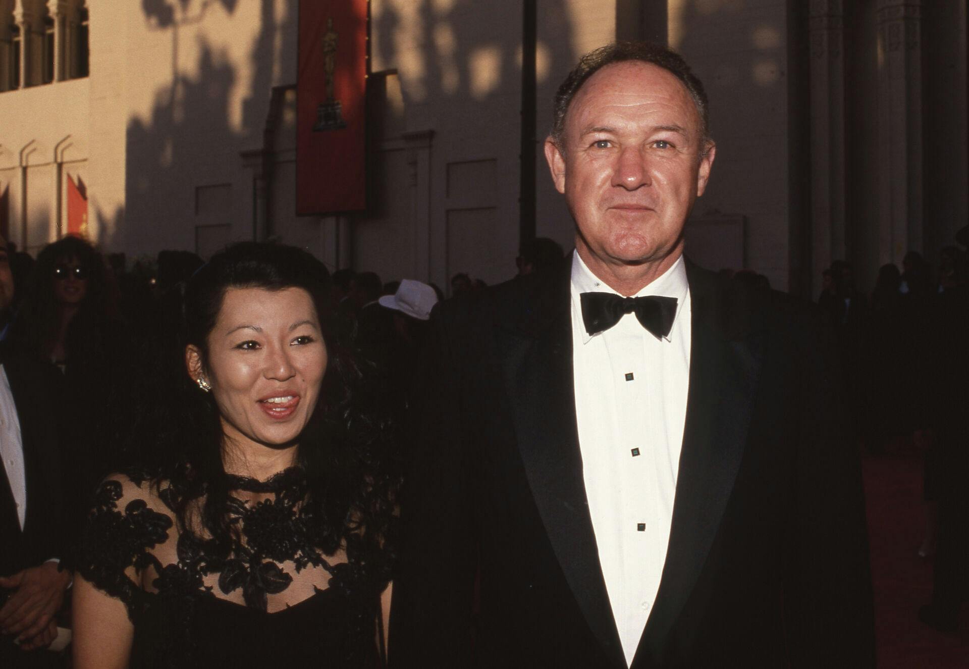 Gene Hackman og Betsy Arakawa fotograferet i 1989 til Oscar-uddelingen.