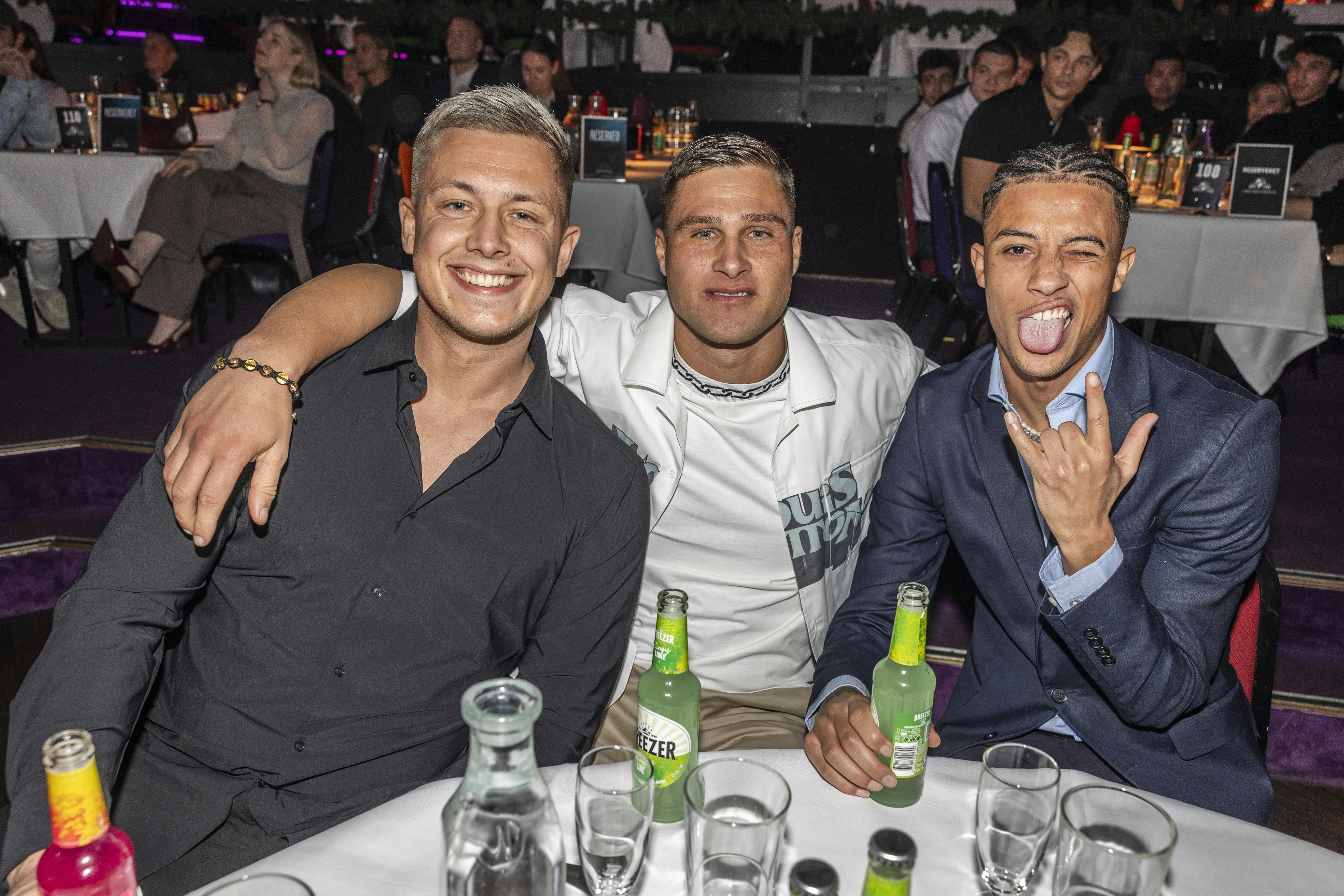 Mathias Rubi, Alex Doreng og Elijah Spears til forpremieren på sæson 21 af "Paradise Hotel".