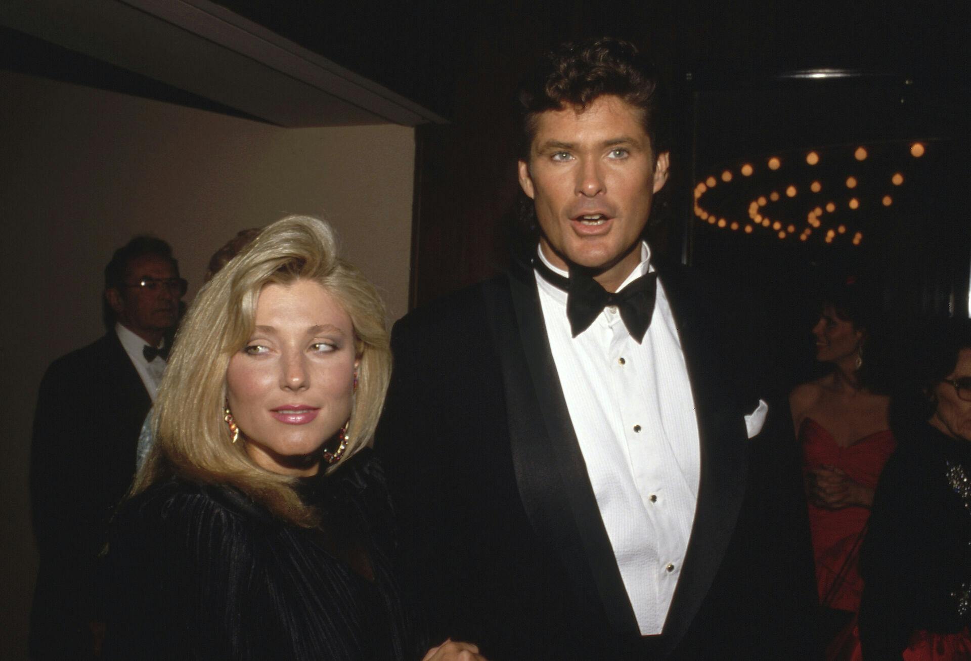 David Hasselhoff og Pamela Bach sammen i 1989.