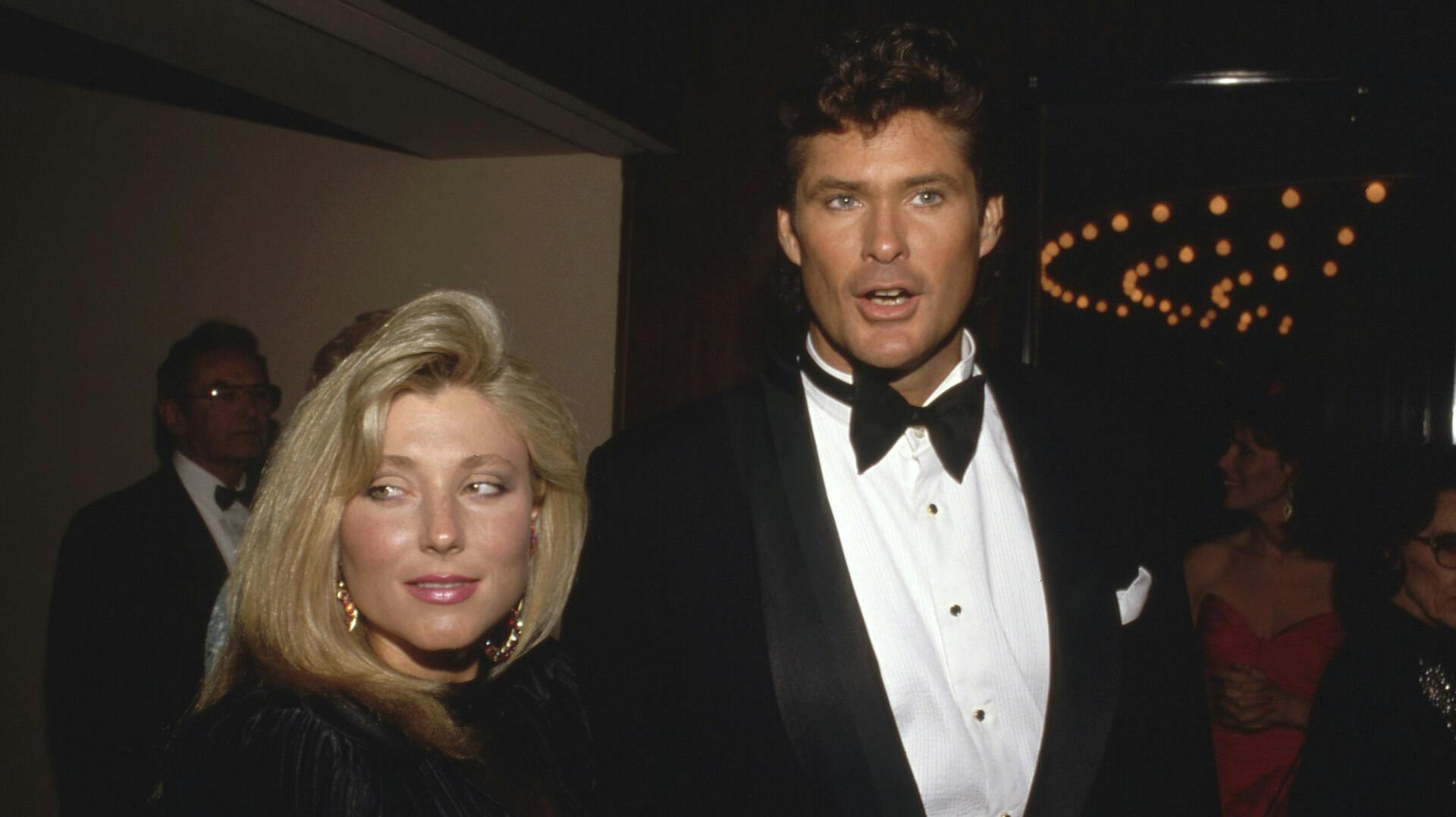 David Hasselhoff og Pamela Bach sammen i 1989.