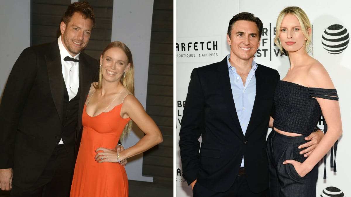 David Lee og Caroline Wozniacki (tv.) er blevet draget ind i et dramatisk juradrama takket være supermodel Karolina Kurkova og Archie Drury.