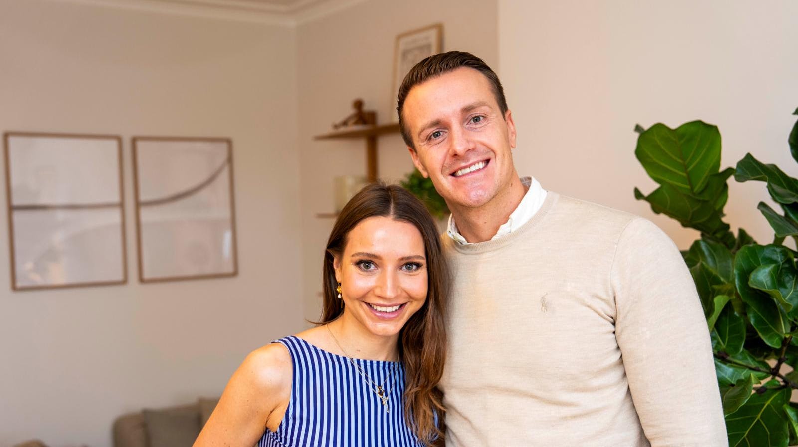 Parret mødte hinanden under optagelserne til TV 2-programmet "Bachelorette".