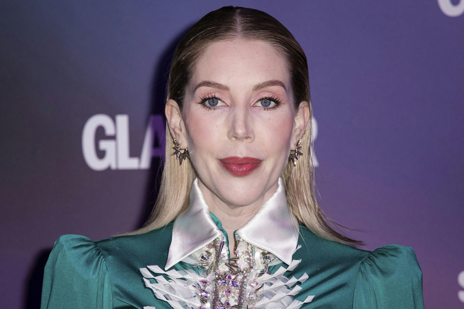 Katherine Ryan poses for photographers upon arrival for the Glamour Women of the Year Awards in London, Tuesday, Nov. 8, 2022. (Photo by Vianney Le Caer/Invision/AP)