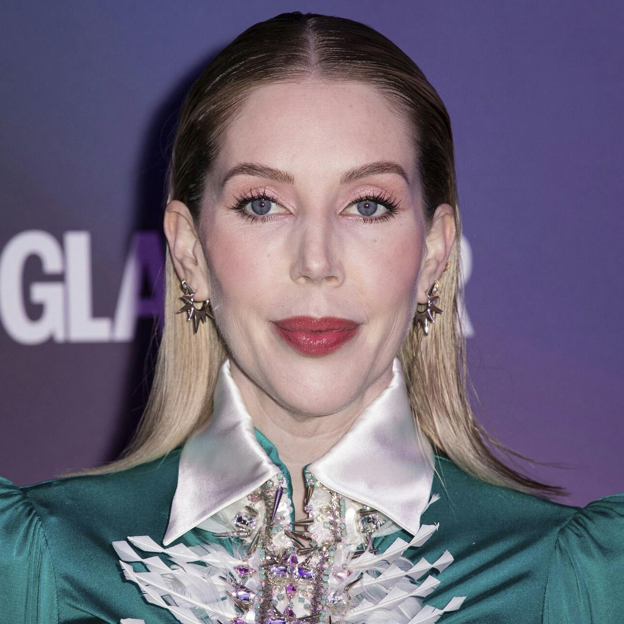 Katherine Ryan poses for photographers upon arrival for the Glamour Women of the Year Awards in London, Tuesday, Nov. 8, 2022. (Photo by Vianney Le Caer/Invision/AP)
