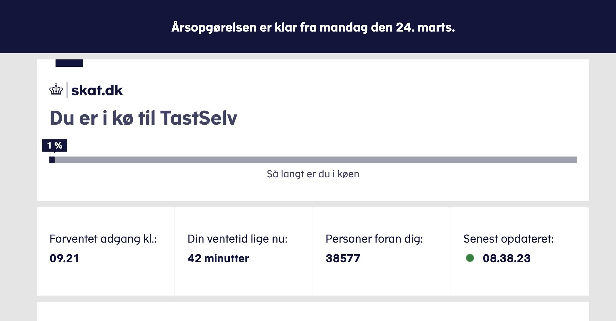 Køen vokser hele tiden.