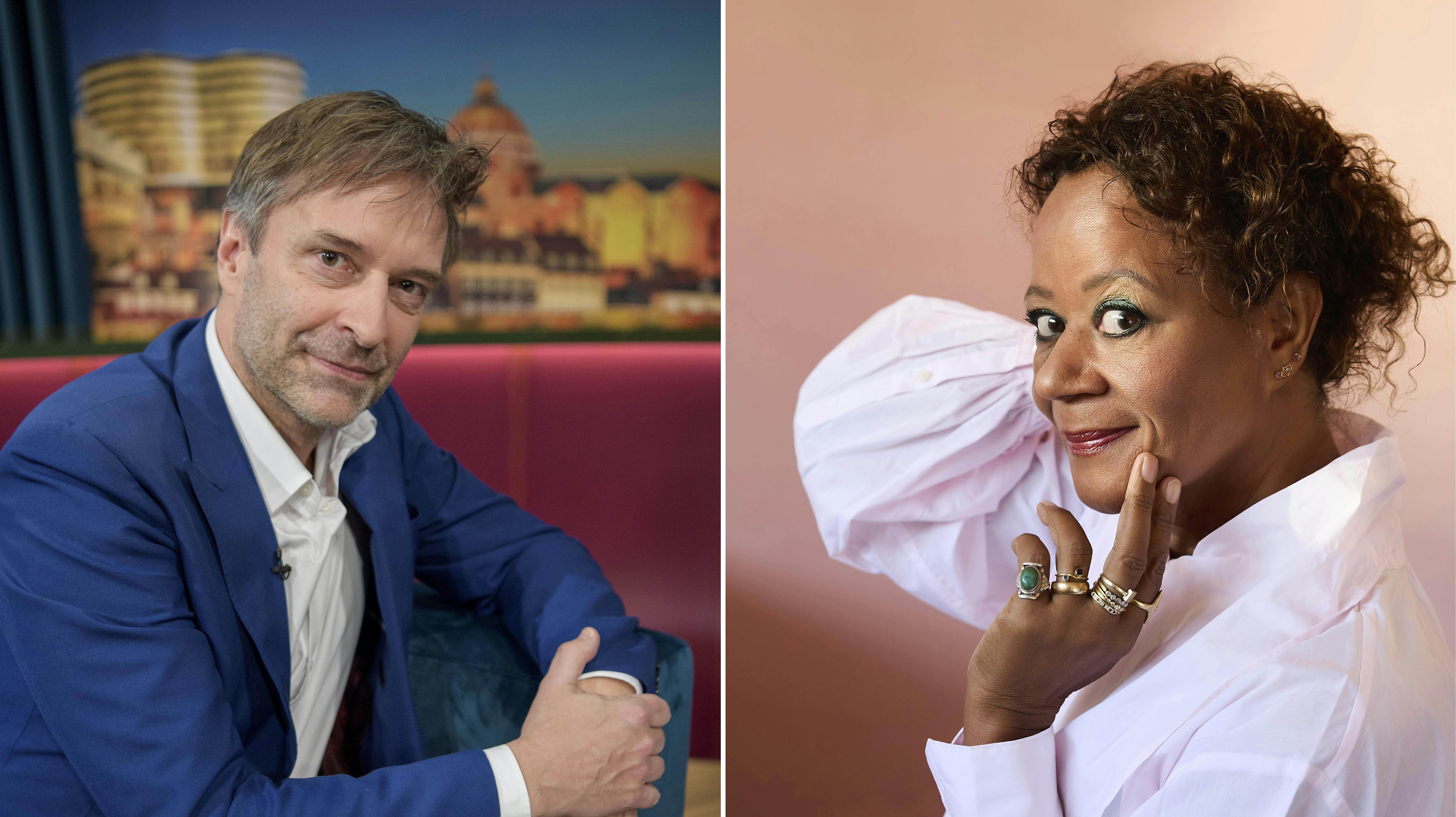 Optagelser til "Hos Hans", Hans Pilgaards nye talkshow på TV2 Charlie. Gæsterne er Martin Brygmann, Birgitte Hjort Sørensen og Michael Bojesen. Dato: 6.3.2017Sted: Nordisk Film ValbyJournalist: Lisbeth GrubeFoto: Copyright : Martin Høien / Billed-Bladet