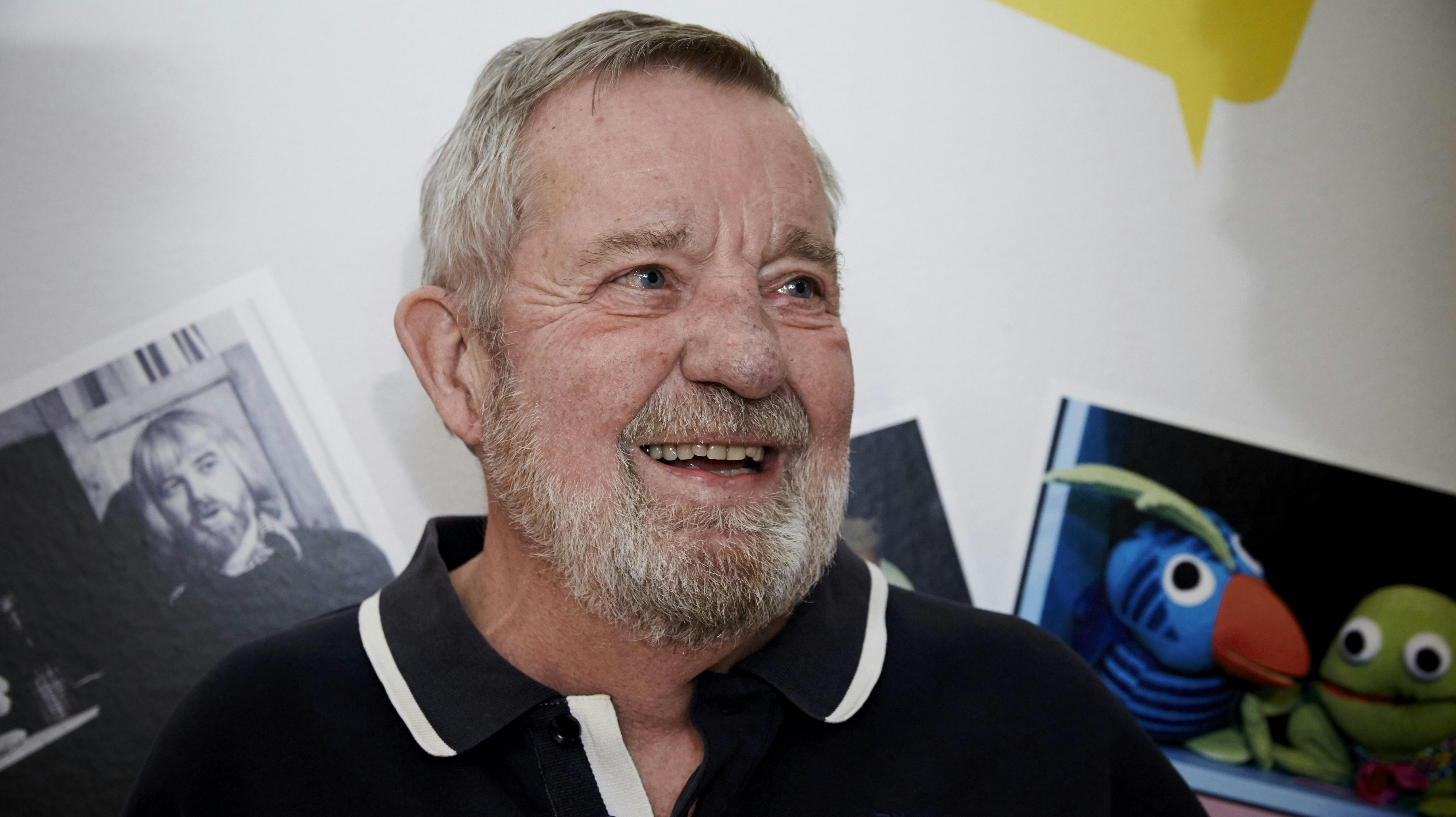 Kjeld Nørgaard til åbning af udstillingen Børne TVs historie på Greve museum i 2017.