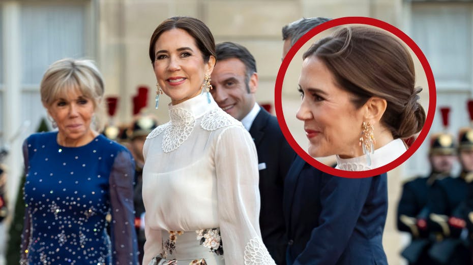 Dronning Mary går altid ulasteligt klædt, men da hun indtog Paris mandag aften så hun ekstraordinært godt ud. 