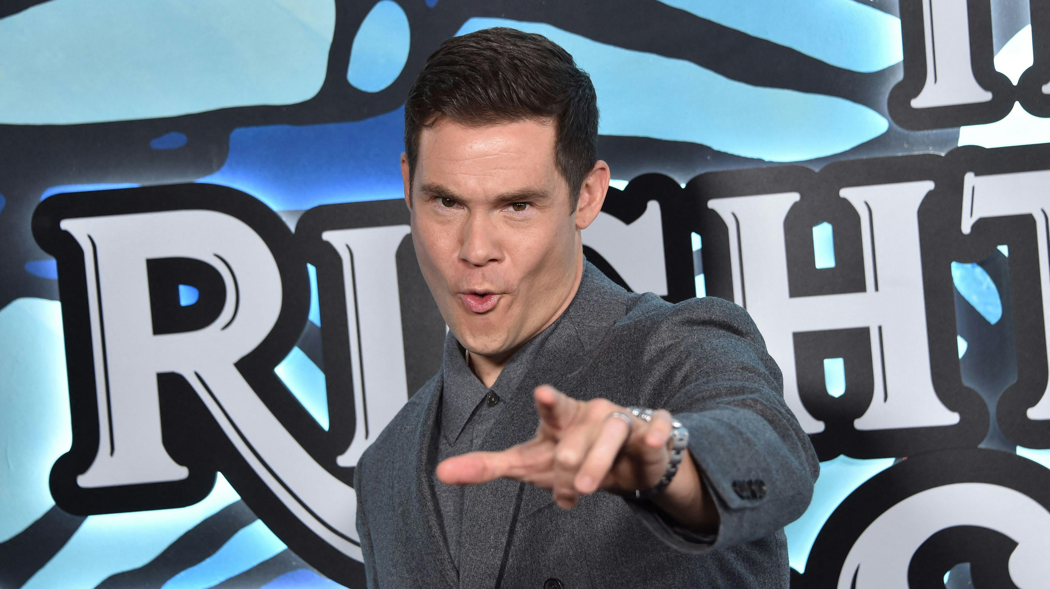 US actor Adam Devine attends the final season premiere of HBO's "The Righteous Gemstones" at the Paramount theater in Los Angeles, March 5, 2025. (Photo by Chris DELMAS / AFP)