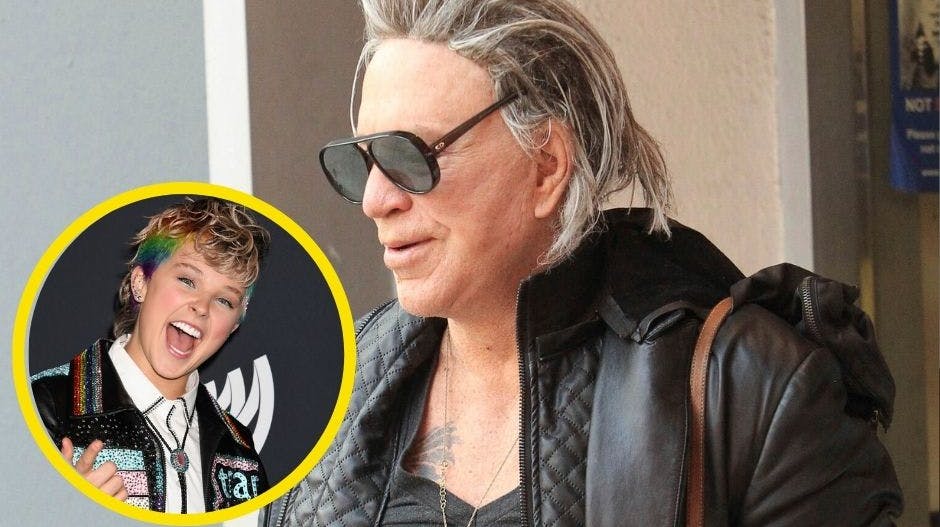 Mickey Rourke får Jojo Siwa til at græde i tv-program.