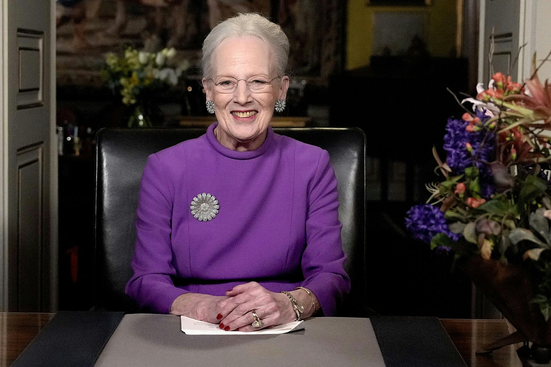 Dronning Margrethes sidste nytårstale 31. december 2023, hvor hun annoncerede, at hun abdicerede.
