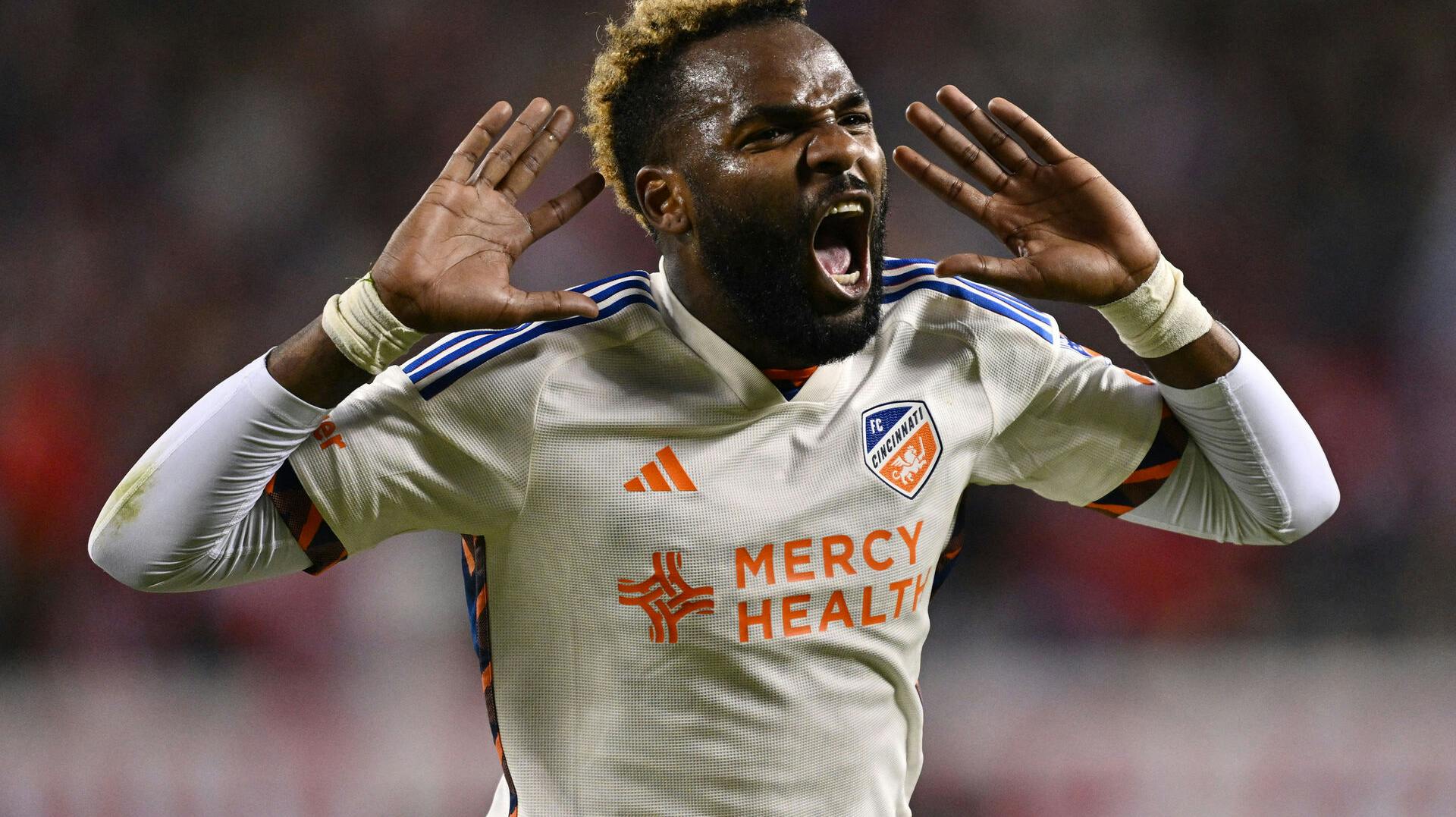 Aaron Boupendza under sin tid i FC Cincinnati. 