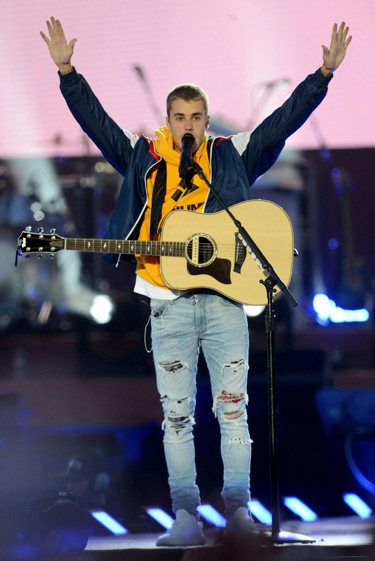 Justin Bieber på scenen i juni 2017. En Bieber-koncert er efterhånden en meget sjælden ting.