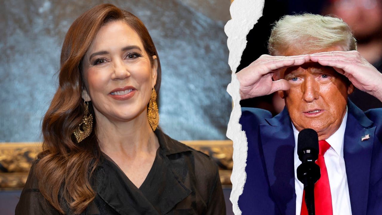 Donald Trump kommer til at spejde op efter dronning Mary, som skal sidde foran ham til pavens begravelse.