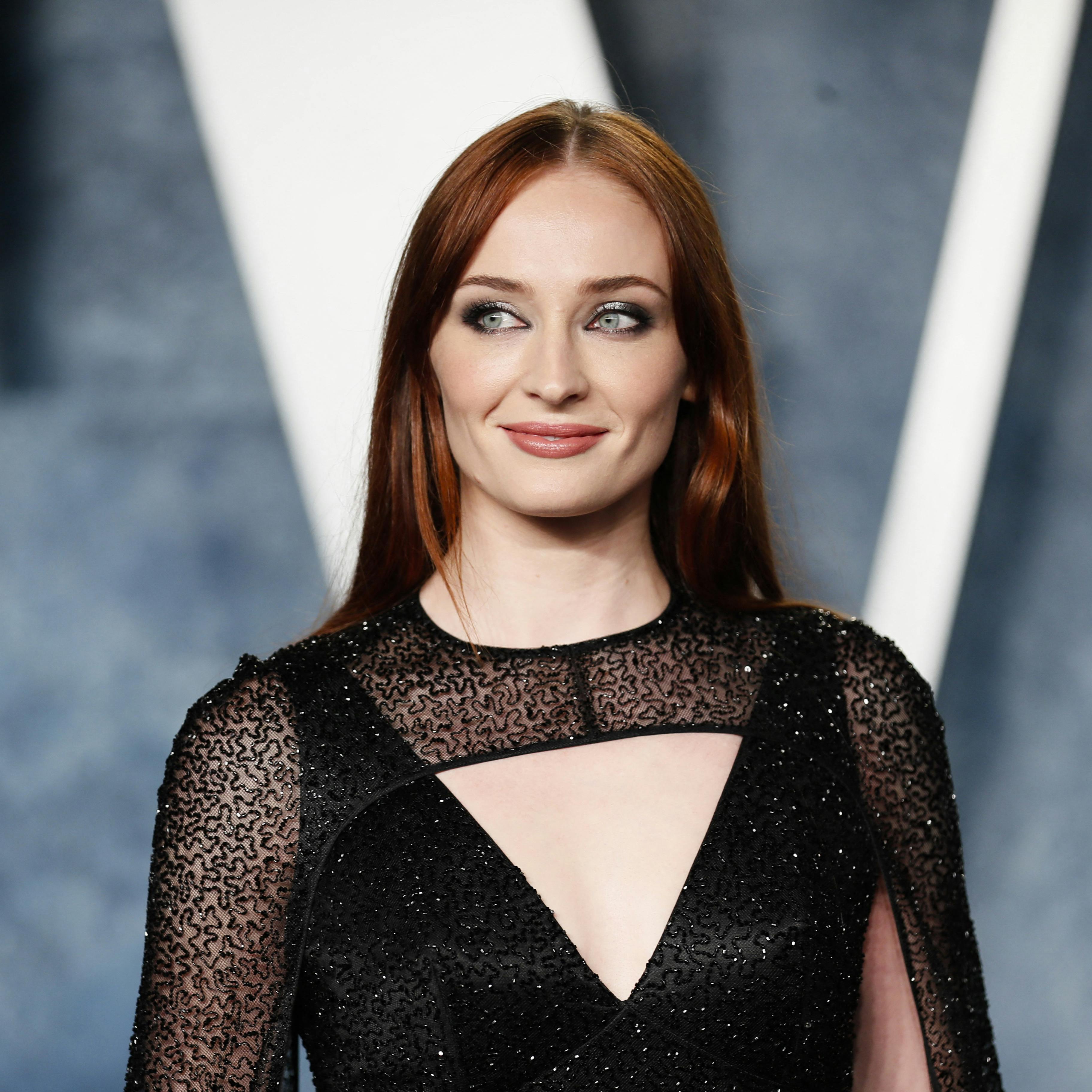 Sophie Turner arrives at the Vanity Fair Oscar party after the 95th Academy Awards, known as the Oscars, in Beverly Hills, California, U.S., March 12, 2023. REUTERS/Danny Moloshok