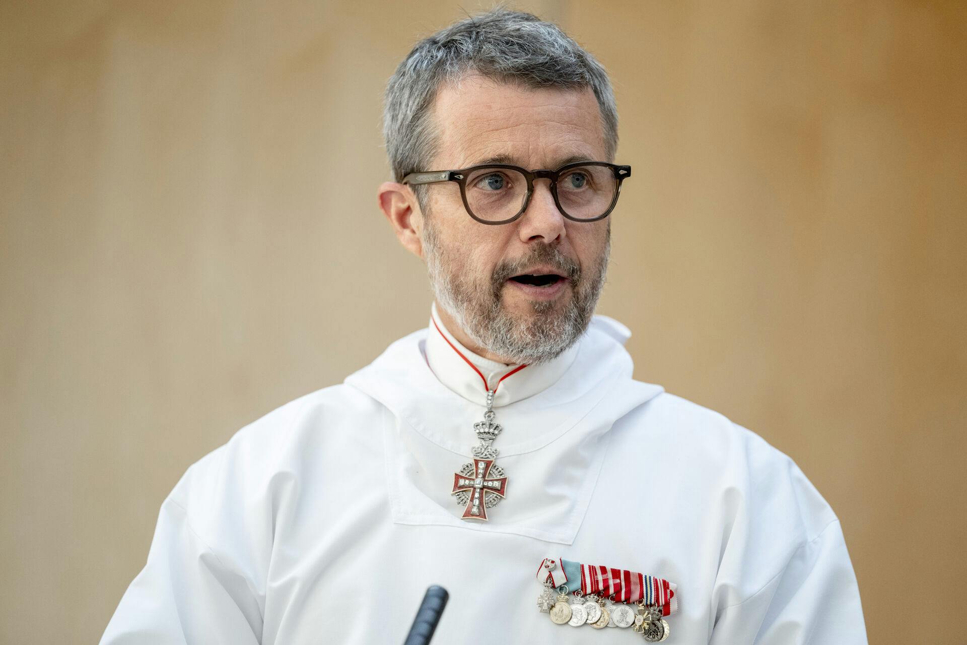 Det bliver yderst interessant at høre, om kong Frederik sætter ord på hele Trump-situationen under sit besøg i Grønland. Her ses han under sit seneste besøg i Grønland sidste år 