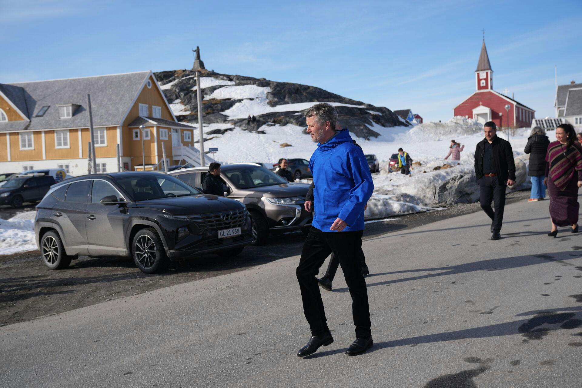Kong Frederik deltager i middag med medlemmer af Grønlands regering i Hans Egedes Hus i Nuuk tirsdag den 29.april 2025. Grønlands regeringschef Jens-Frederik Nielsen er vært ved middagen