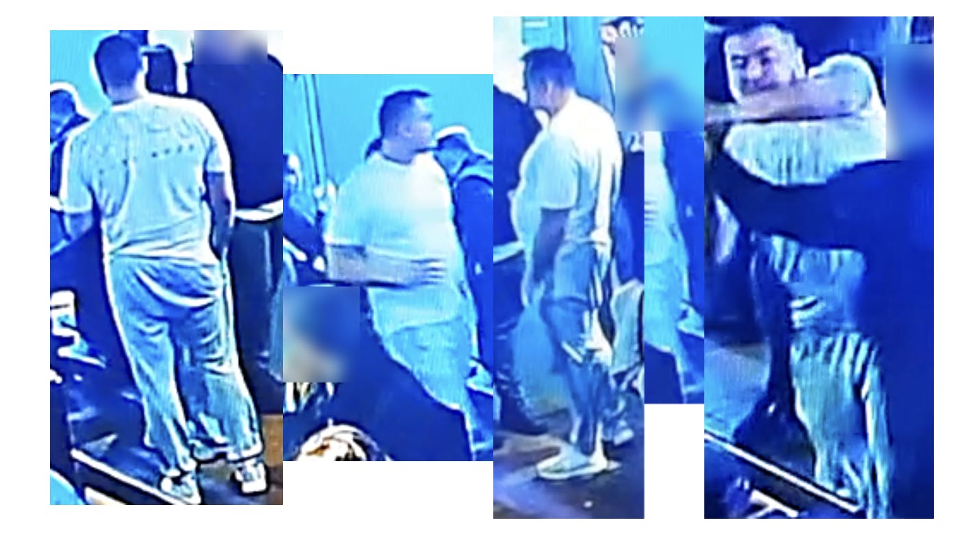Her ses manden, som politiet jagter.