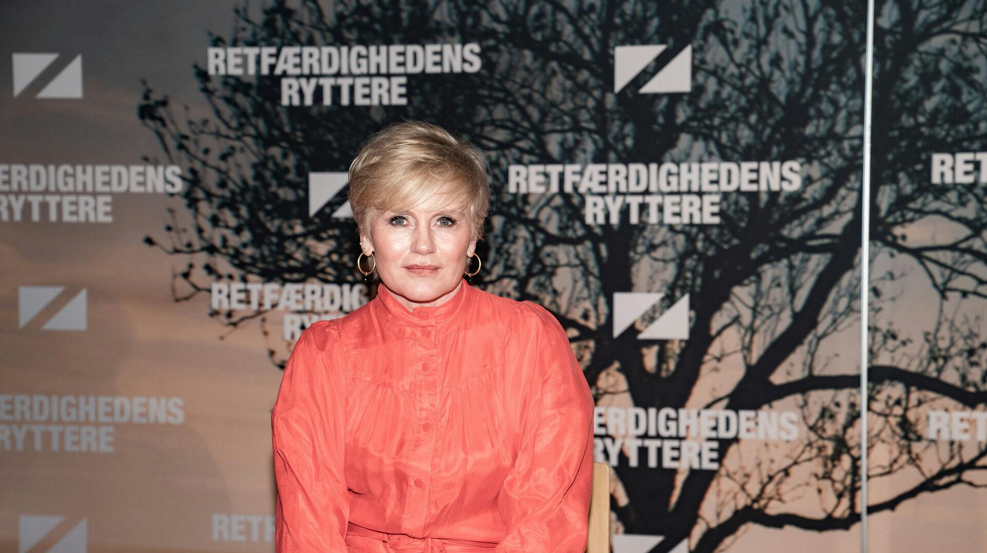 Trine Gadeberg til gallapremieren på komedien "Retfærdighedens ryttere" i Imperial i København onsdag den 18. november 2020. (Foto: Emil Helms/Ritzau Scanpix)