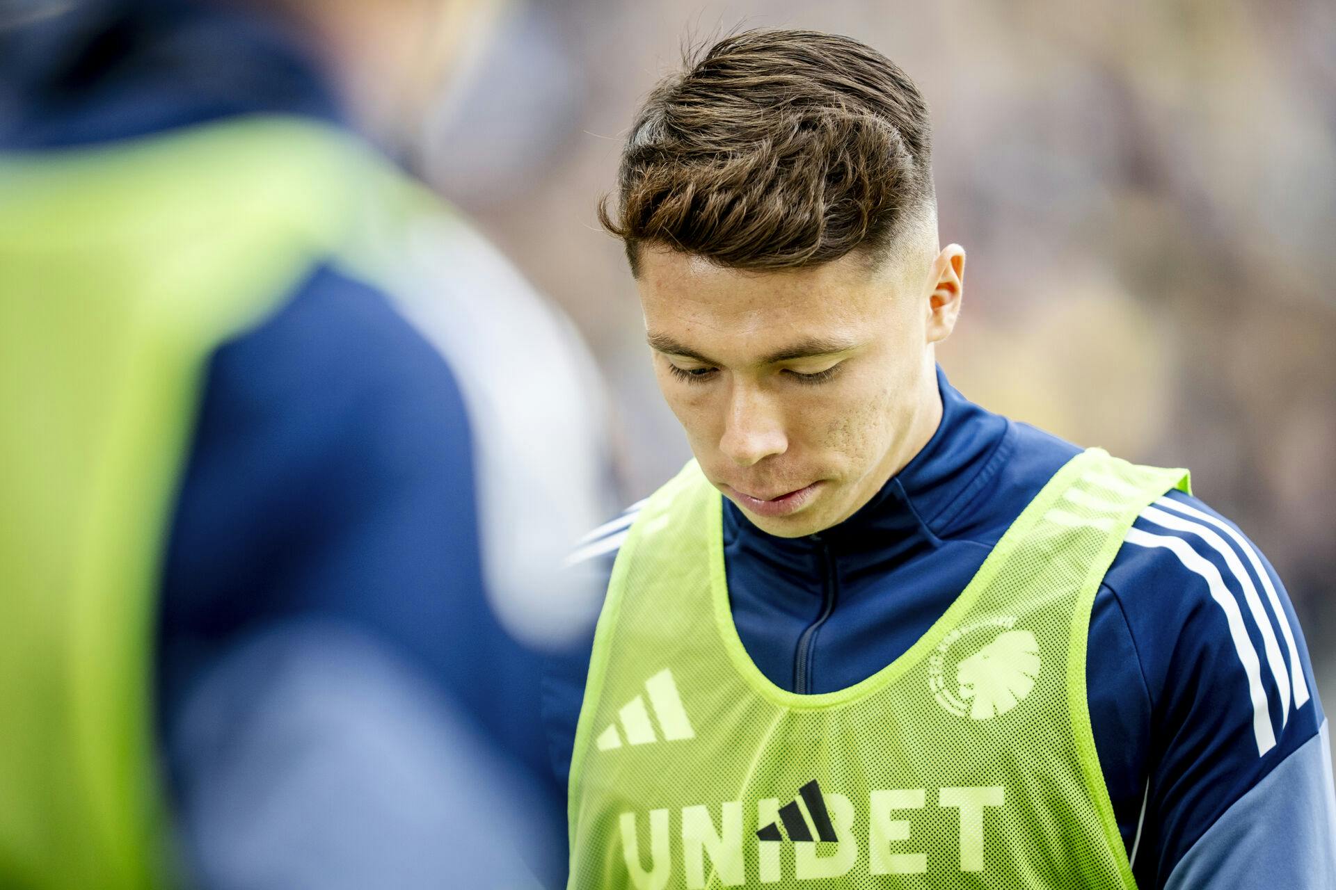 FC Københavns Rodrigo Huescas varmer op under 3F Superliga-kampen i mesterskabsspillet mellem Brøndby IF og FC København på Brøndby Stadion, søndag den 4. maj 2025.. (Foto: Mads Claus Rasmussen/Ritzau Scanpix)