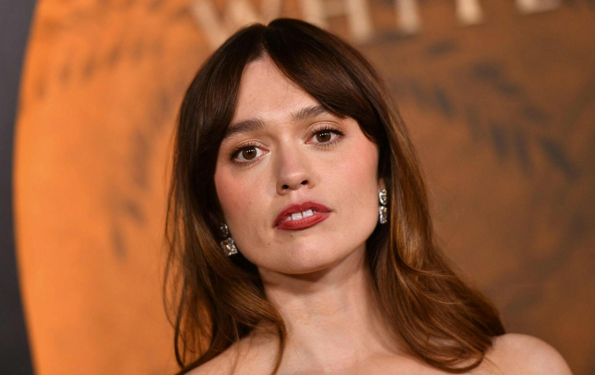 English actress Aimee Lou Wood attends the season three premiere of HBO's "The White Lotus" at Paramount Studios in Los Angeles on February 10, 2025. (Photo by Chris DELMAS / AFP)
