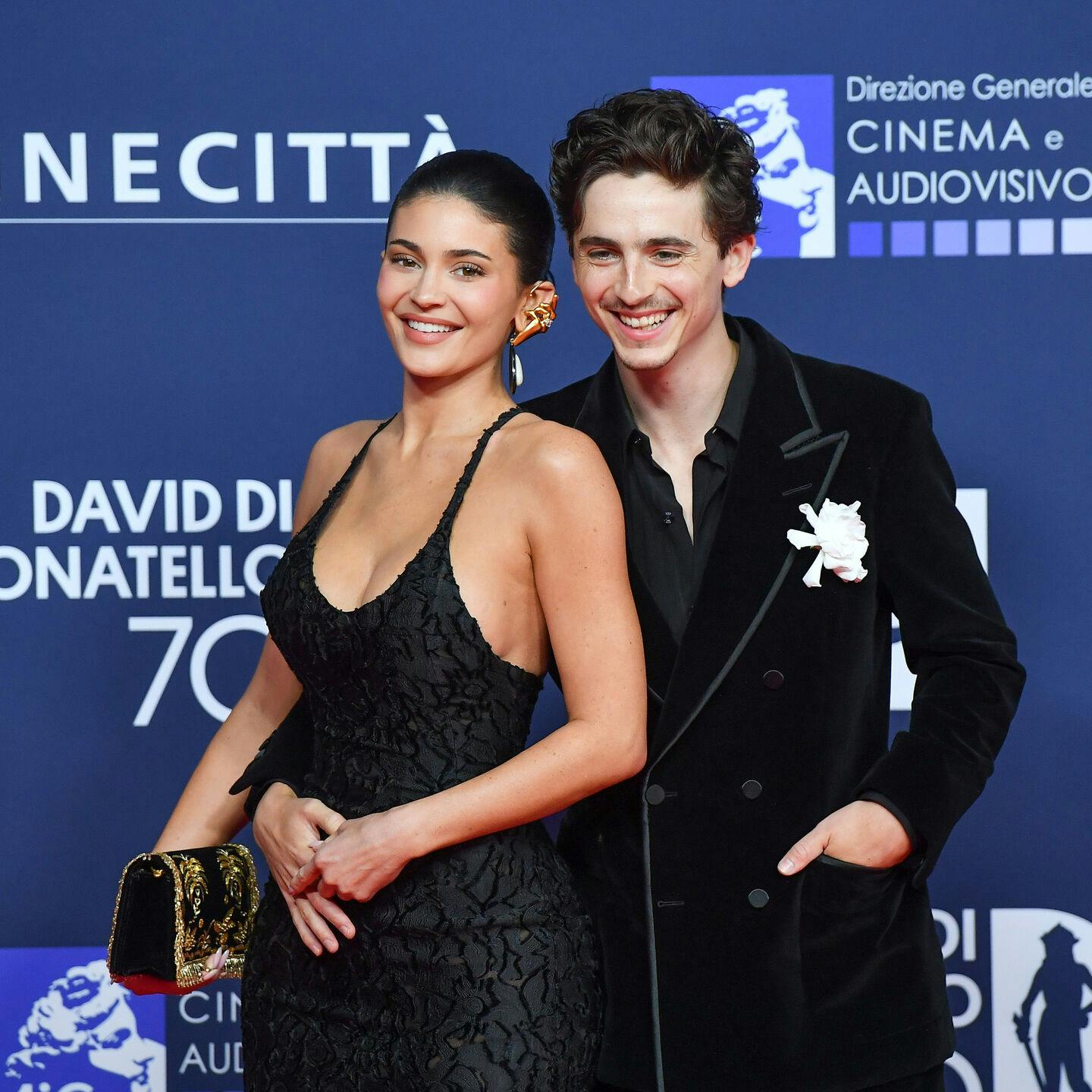 Timothée Chalamet og Kylie Jenner til David Di Donatello Awards.