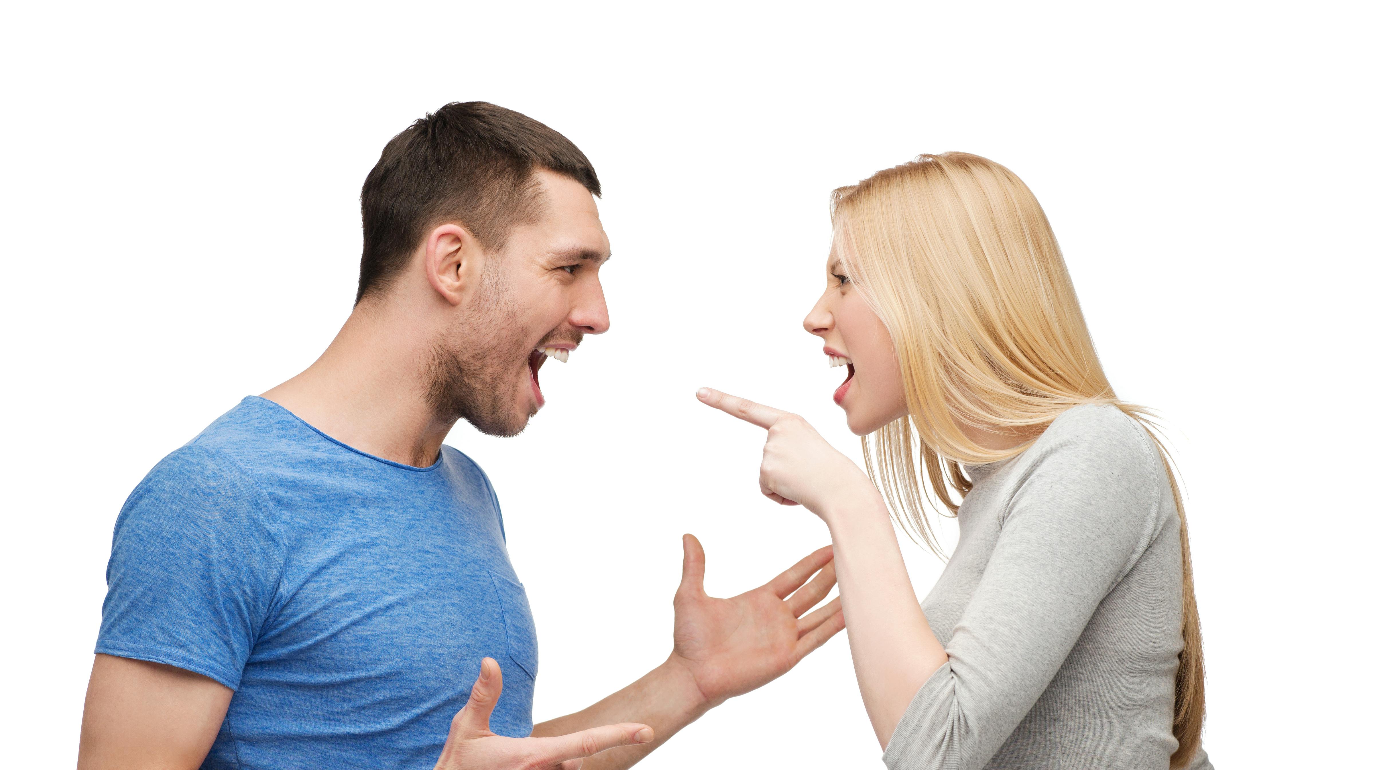 couple, family and relationship problems concept - couple arguing