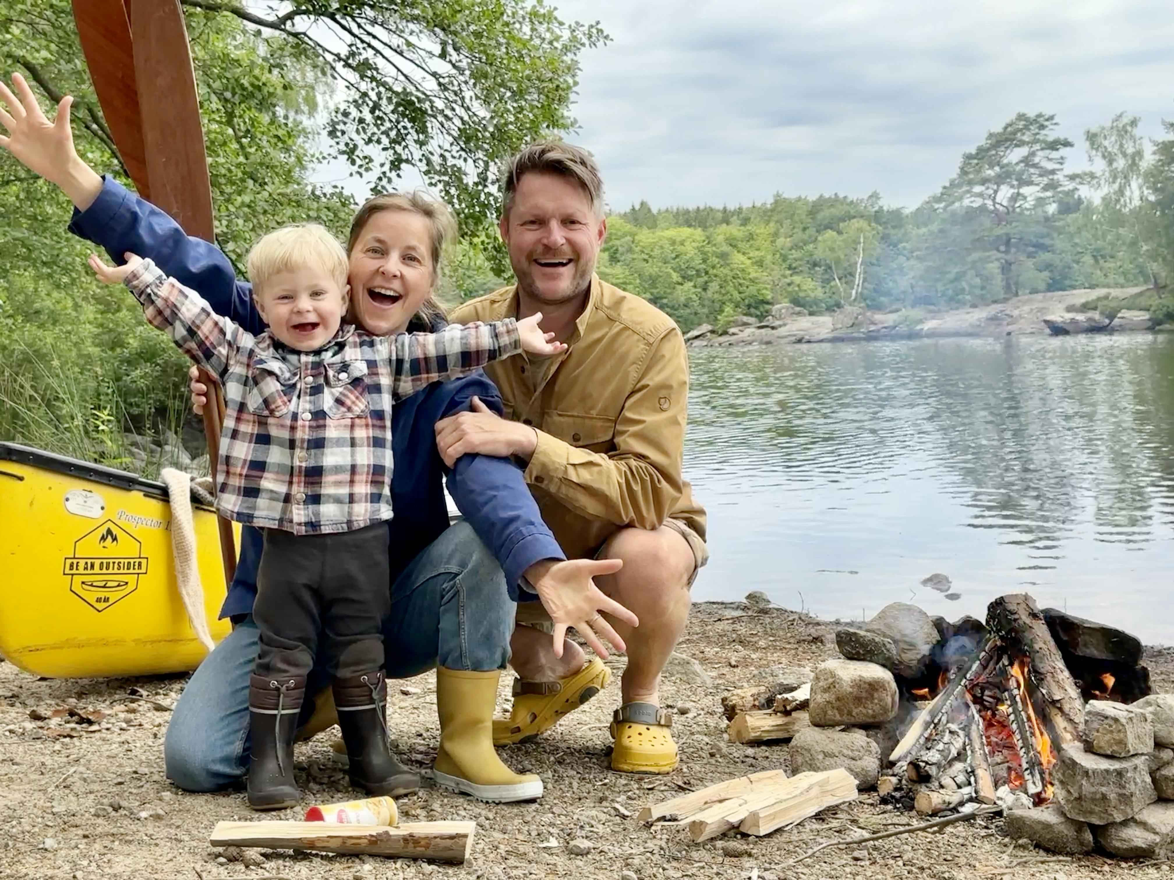 Kristian Jersing med kæresten Karla Marie og parrets søn Bjarke.
