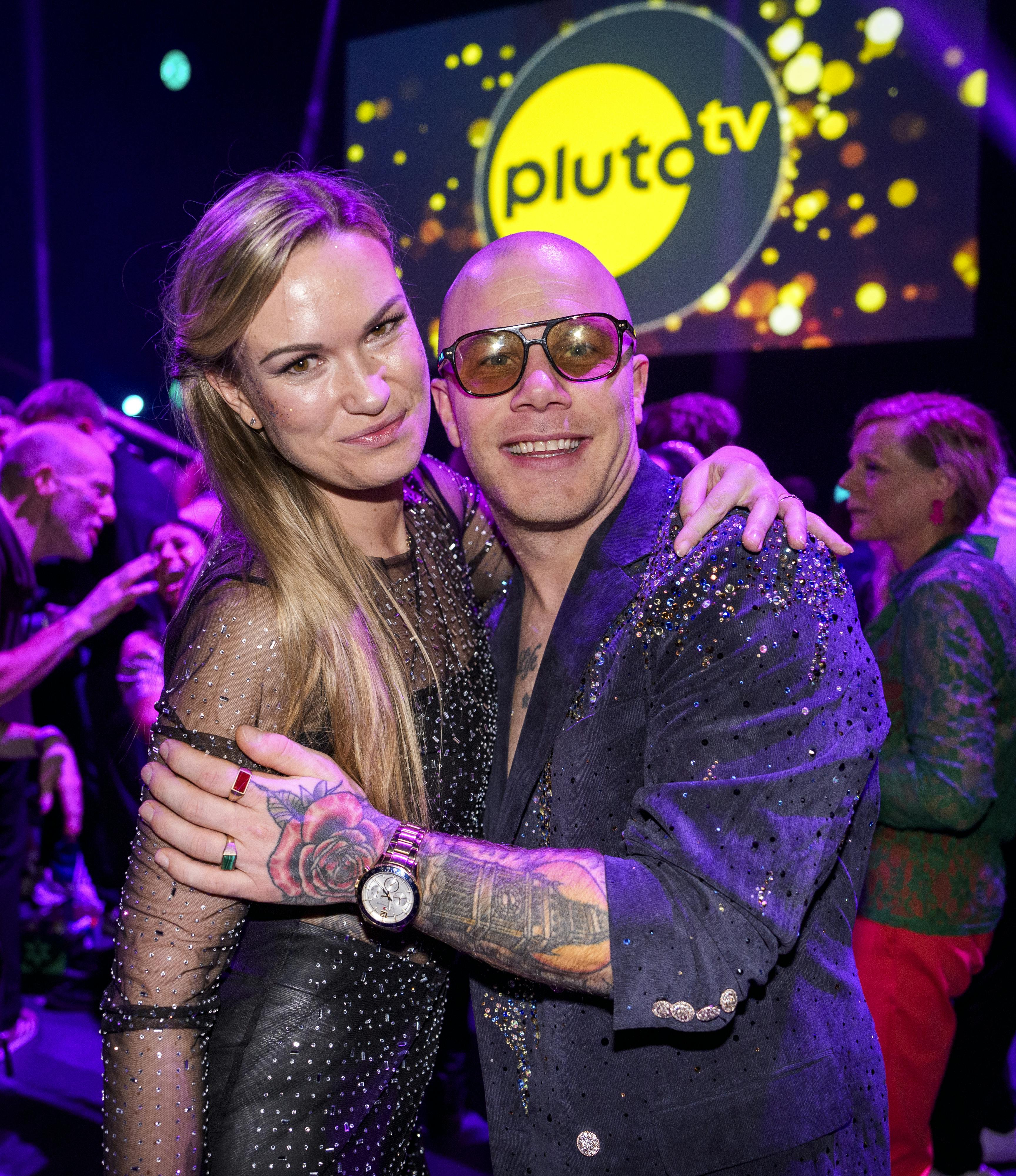 Mark Worsten og eksen Line til Reality Awards 2025. Dagen før var han på første date med kvinden, der nu er blevet hans kæreste.