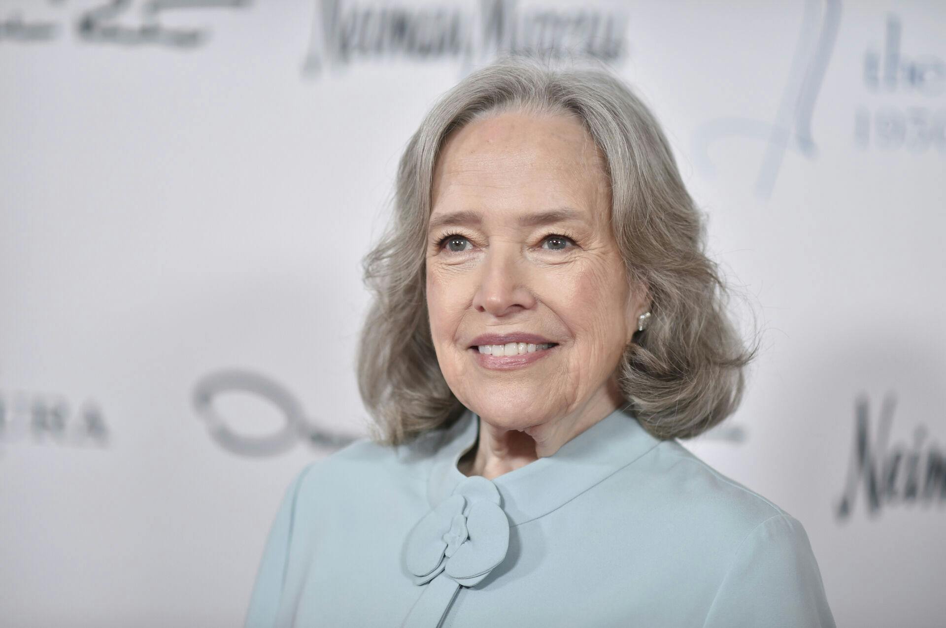 Kathy Bates arrives at the 36th Annual Colleagues Spring Luncheon and Oscar de la Renta Fashion Show on Thursday, May 8, 2025, in Beverly Hills, Calif. (Photo by Richard Shotwell/Invision/AP)