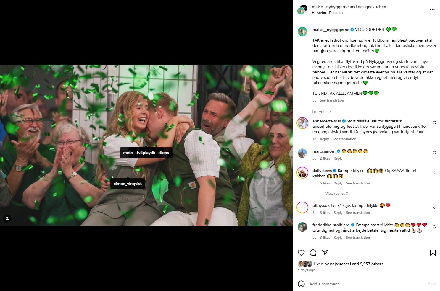 I toppen i højre side kan man se, at  Pitaya ikke længere er en del af opslaget.