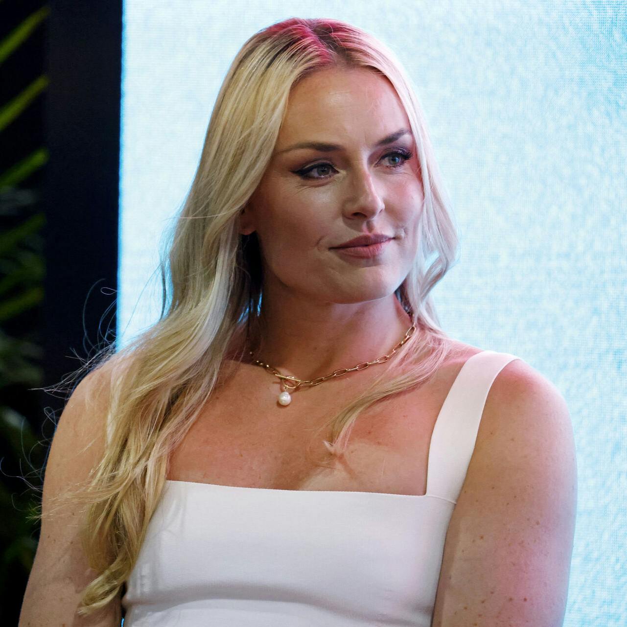 May 1, 2025; Miami Gardens, FL, USA; USA skier Lindsey Vonn ahead of the F1 Miami Grand Prix at Miami International Autodrome. Mandatory Credit: Peter Casey-Imagn Images