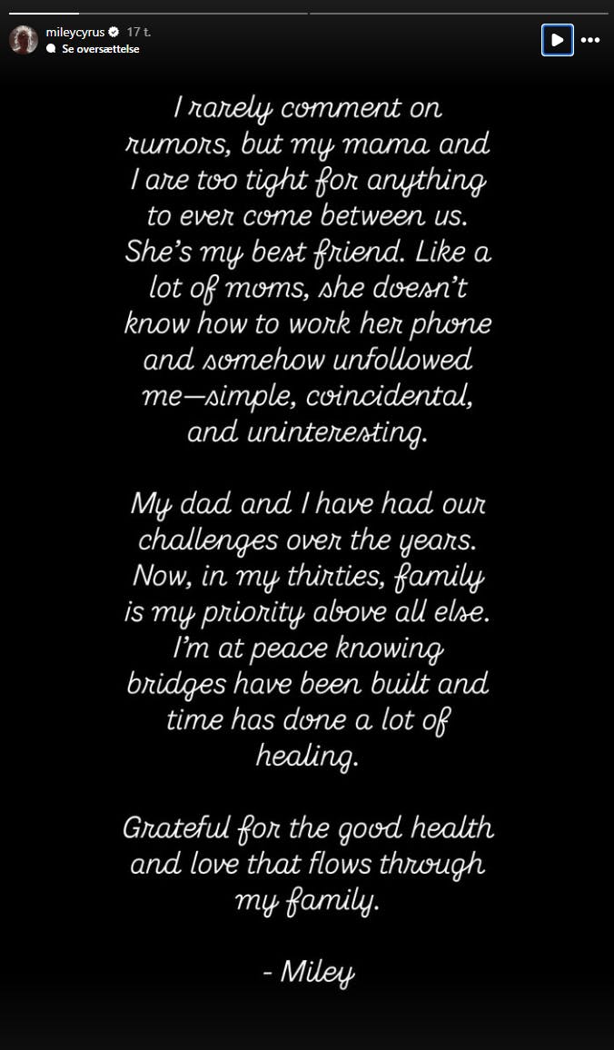 Her er Miley Cyrus´ story.