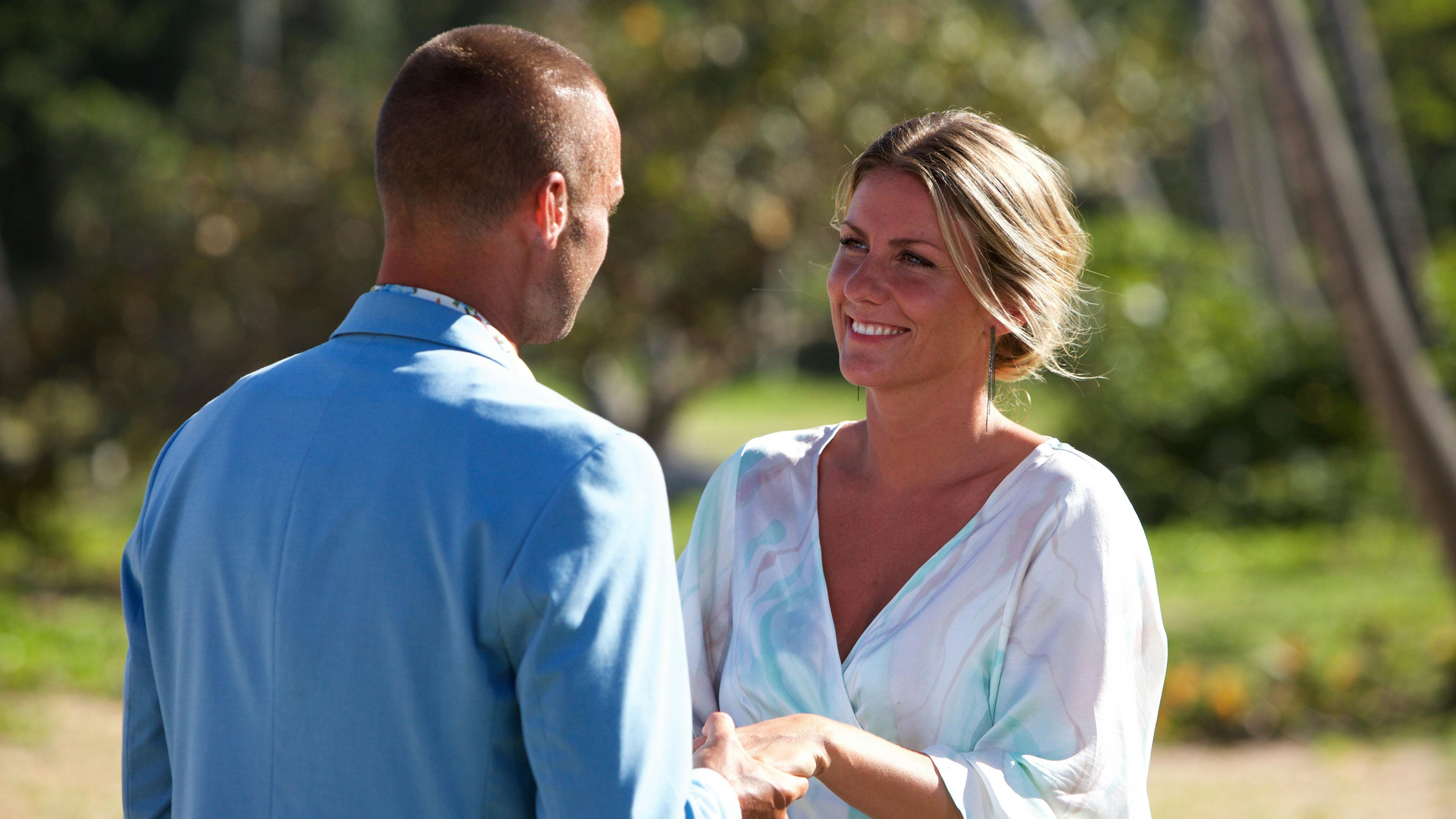 Mette Sommer i sæson to af "Bachelor", kort før Kasper Skak breakede, at hun ikke får hans sidste rose.