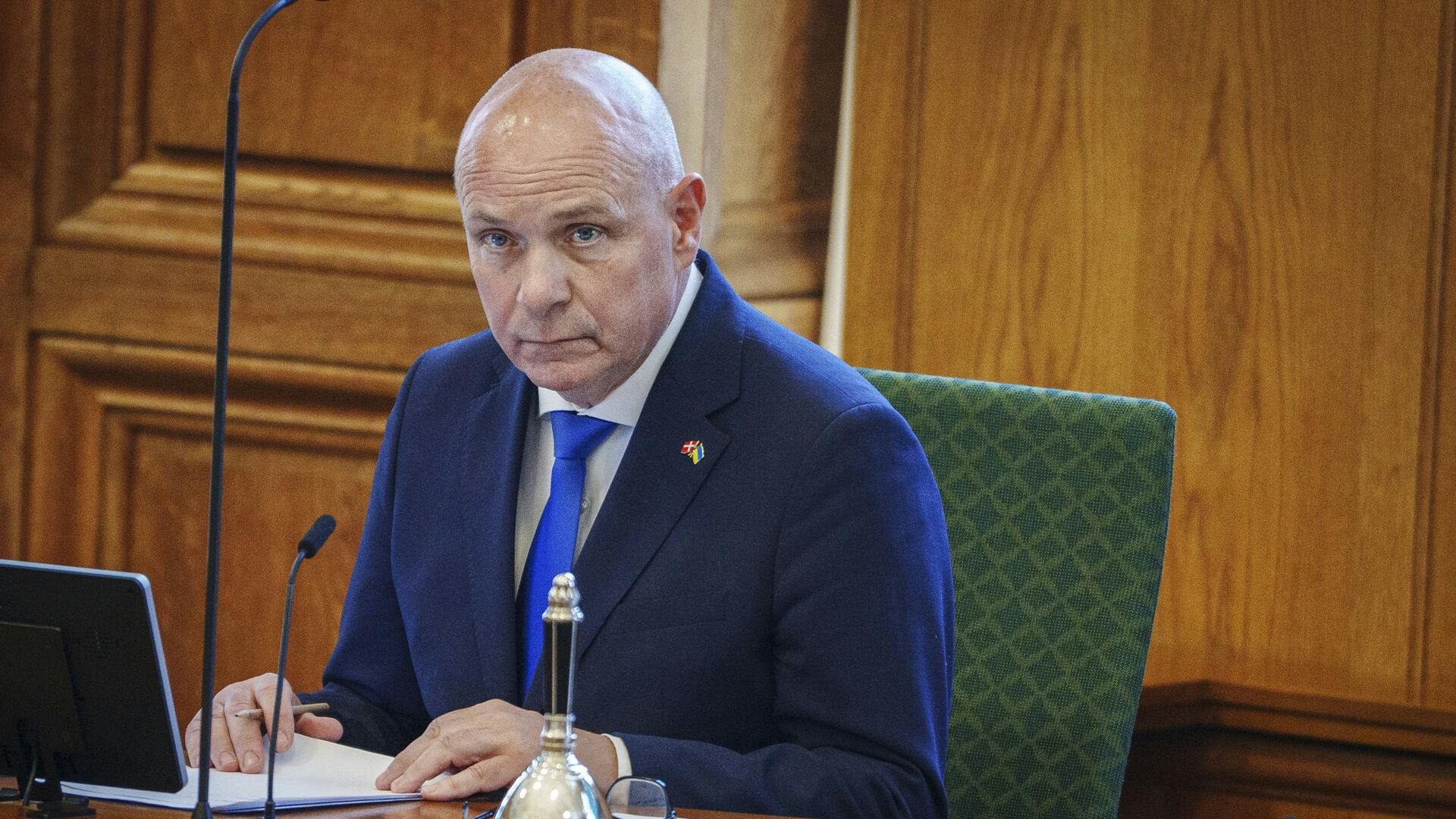 Folketingets formand Søren Gade under møde i Folketingssalen, som begynder med en udvidet spørgetime med statsminister Mette Frederiksen (S) på Christiansborg tirsdag den 6. maj 2025.. (Foto: Liselotte Sabroe/Ritzau Scanpix)