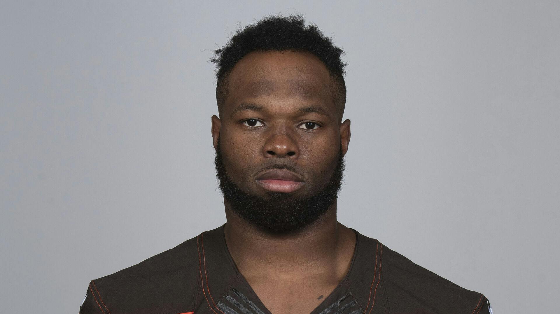  Adarius Taylor i 2019, da han spillede for Cleveland Browns. 