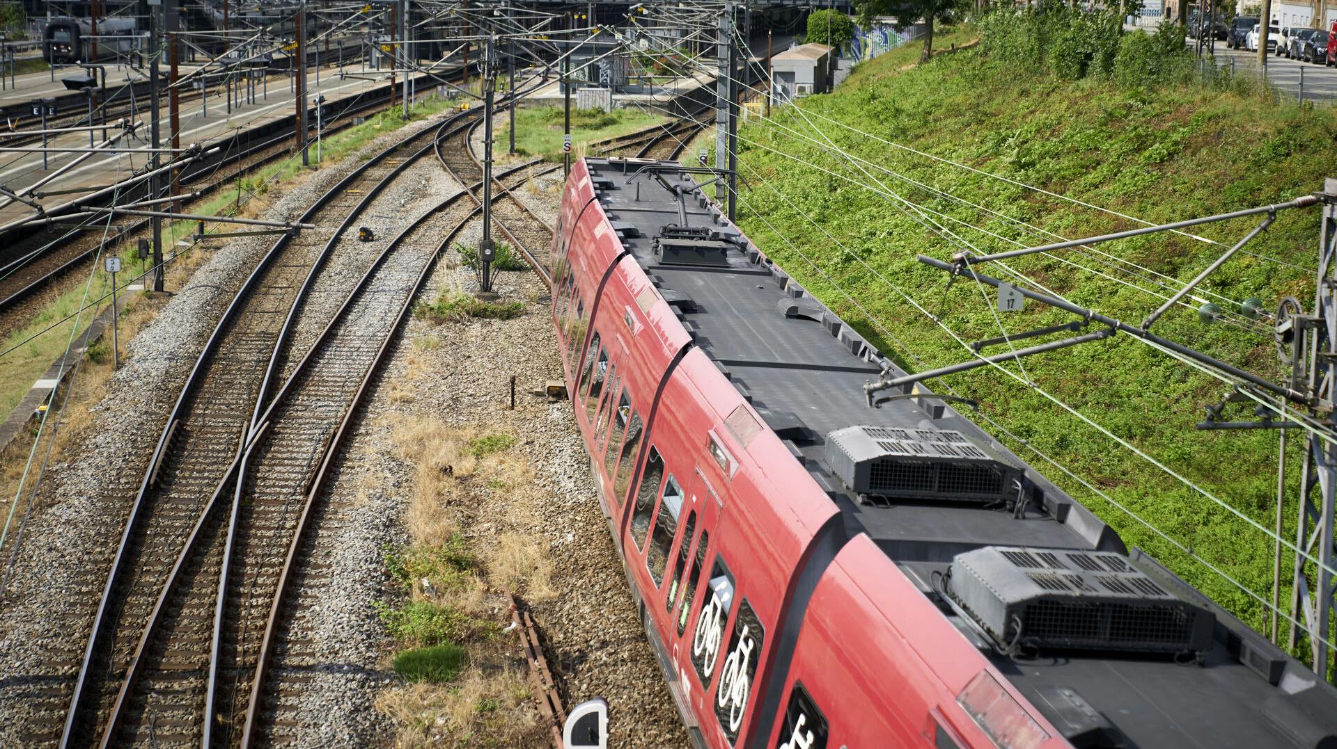 S-tog nær Østerport Station. Københavnd. 15. juli 2021