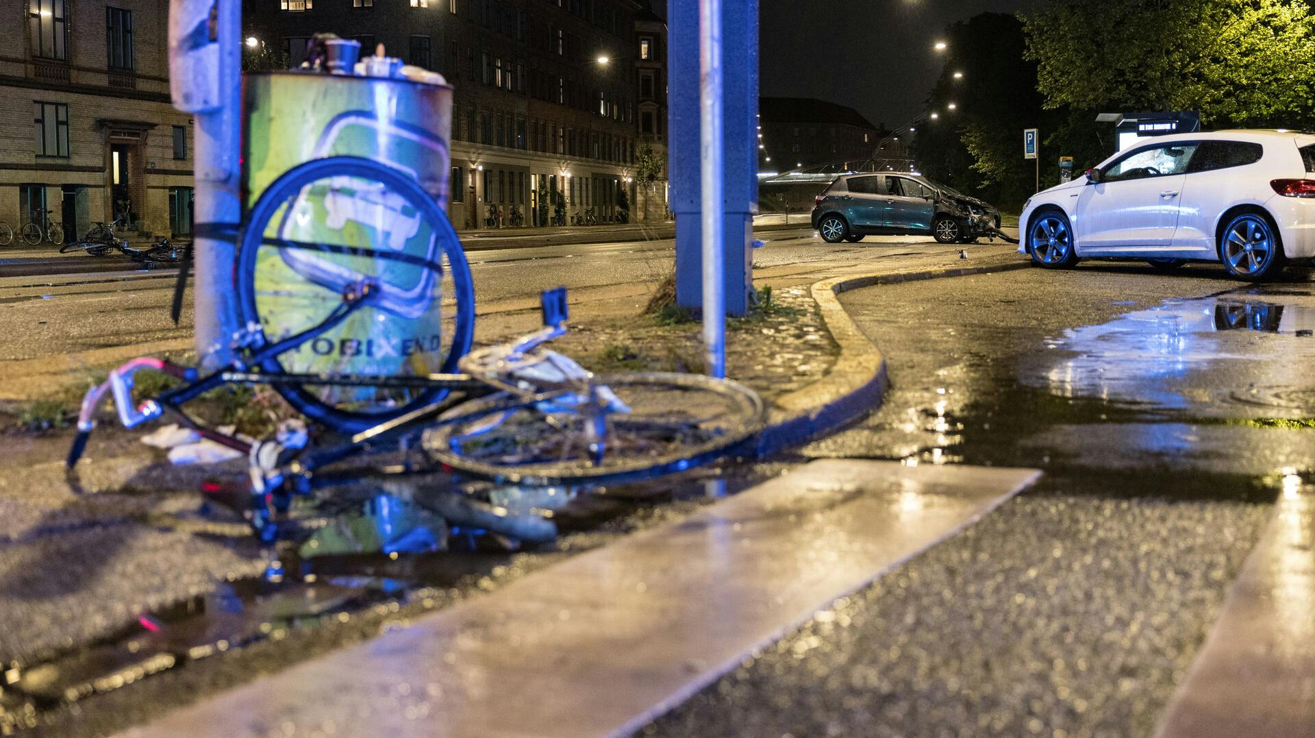 Alvorlig ulykke på Ågade i København, søndag den 18. maj 2025.